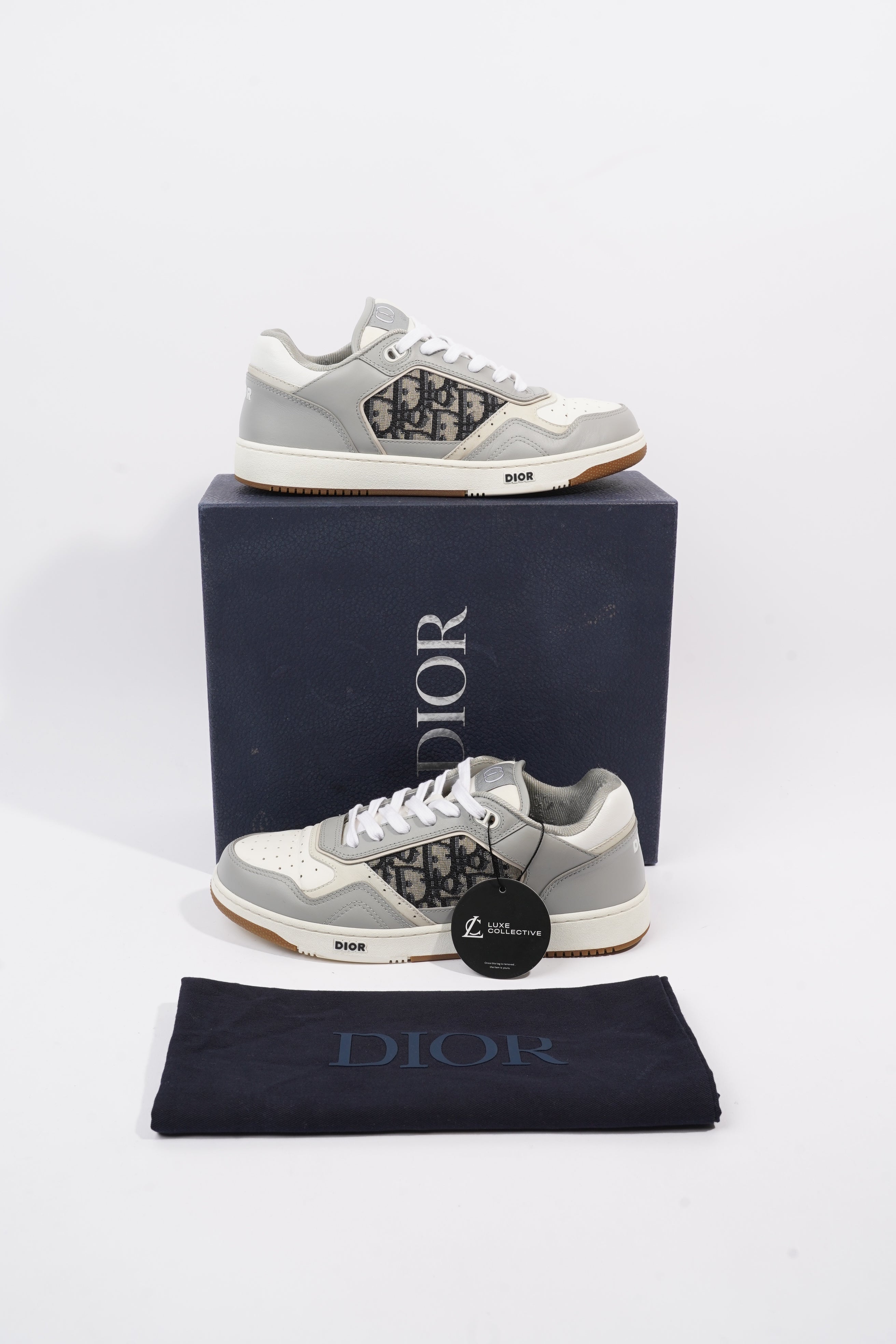 Christian Dior B27 Low-top White / Grey Leather EU 41 UK 7