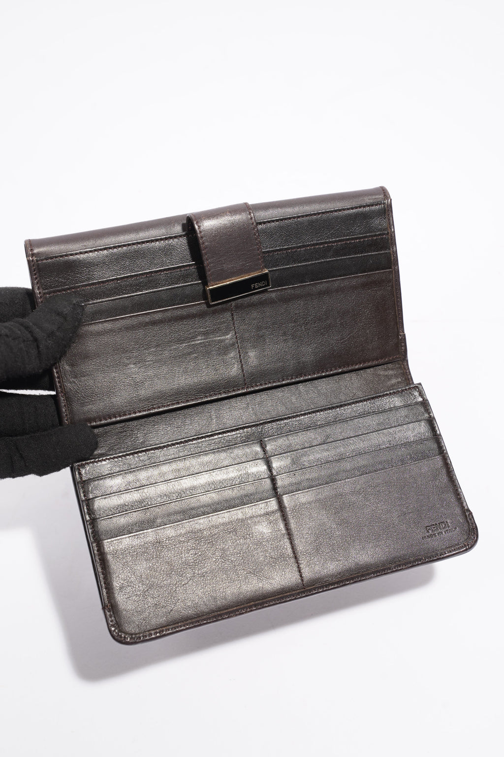Fendi Long Wallet Brown Canvas