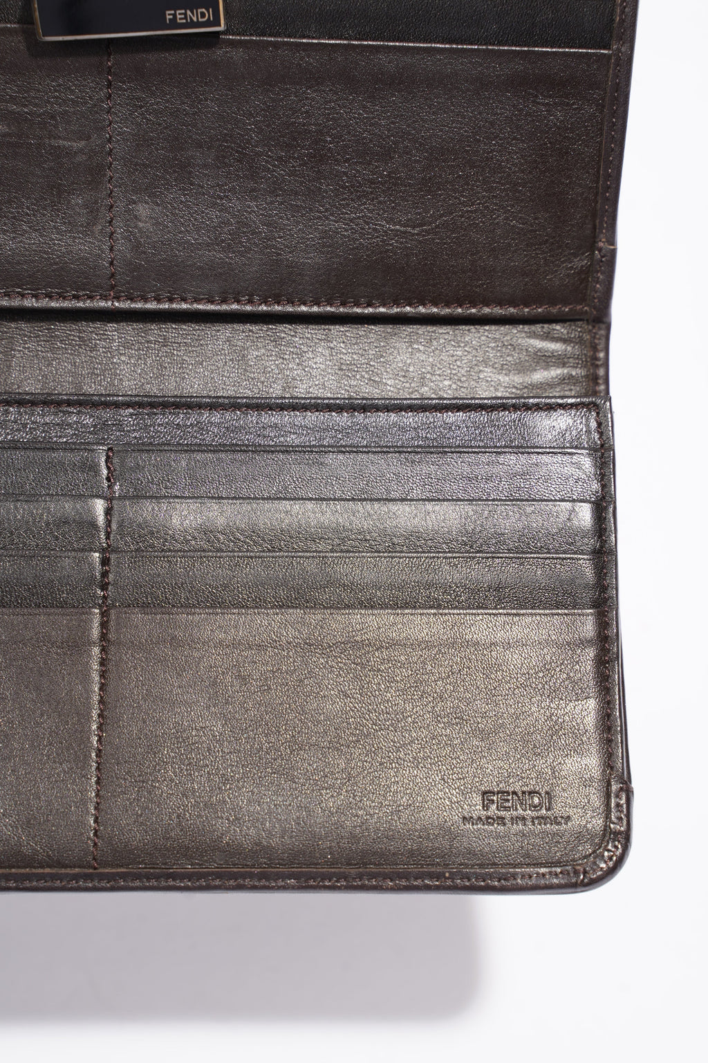 Fendi Long Wallet Brown Canvas