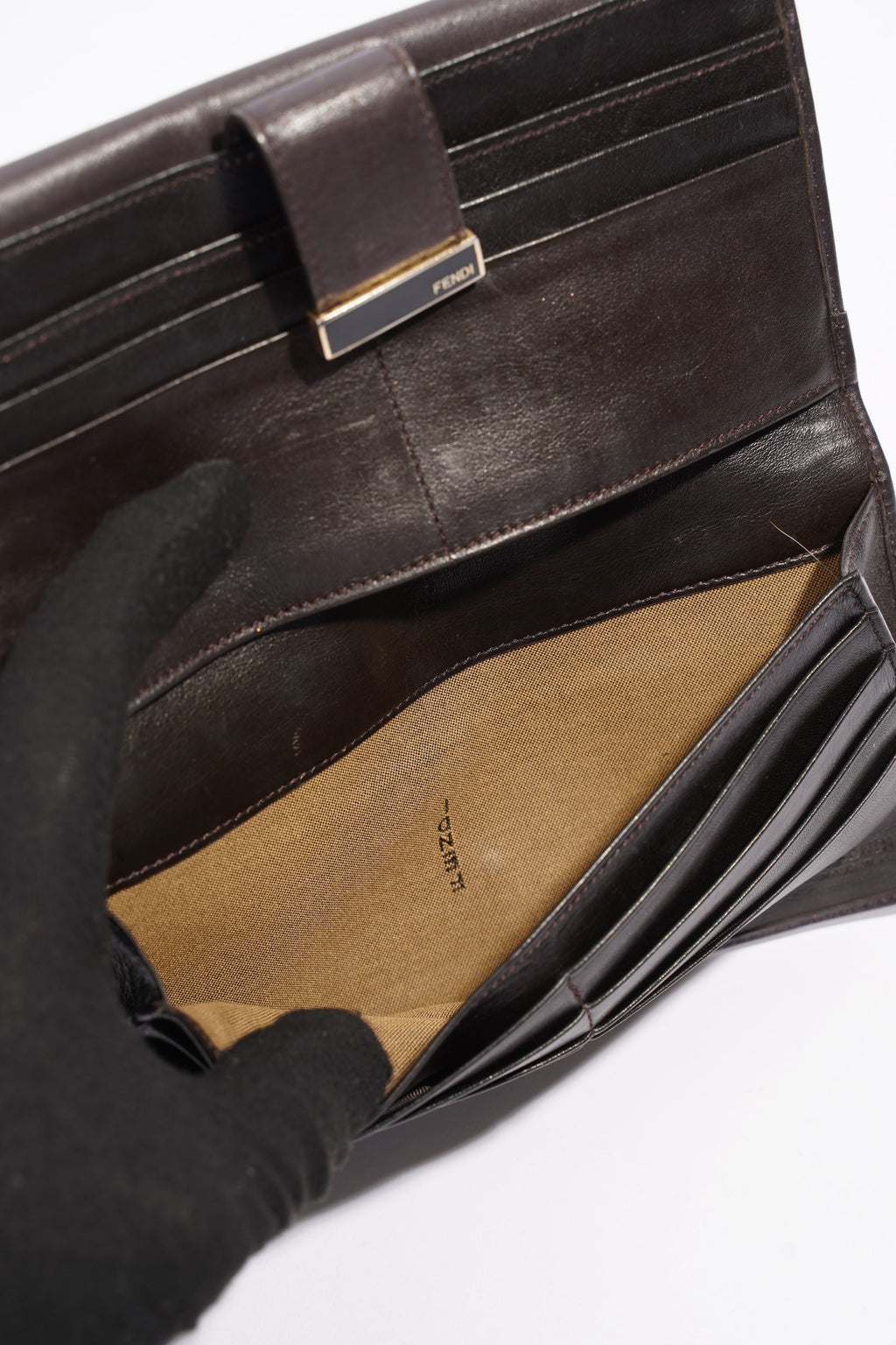Fendi Long Wallet Brown Canvas