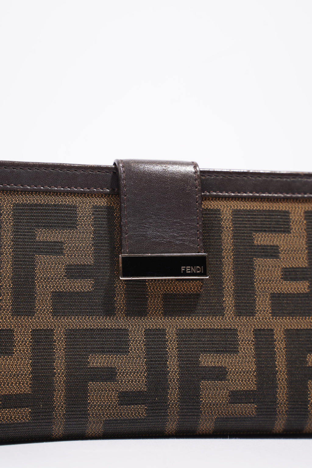 Fendi Long Wallet Brown Canvas