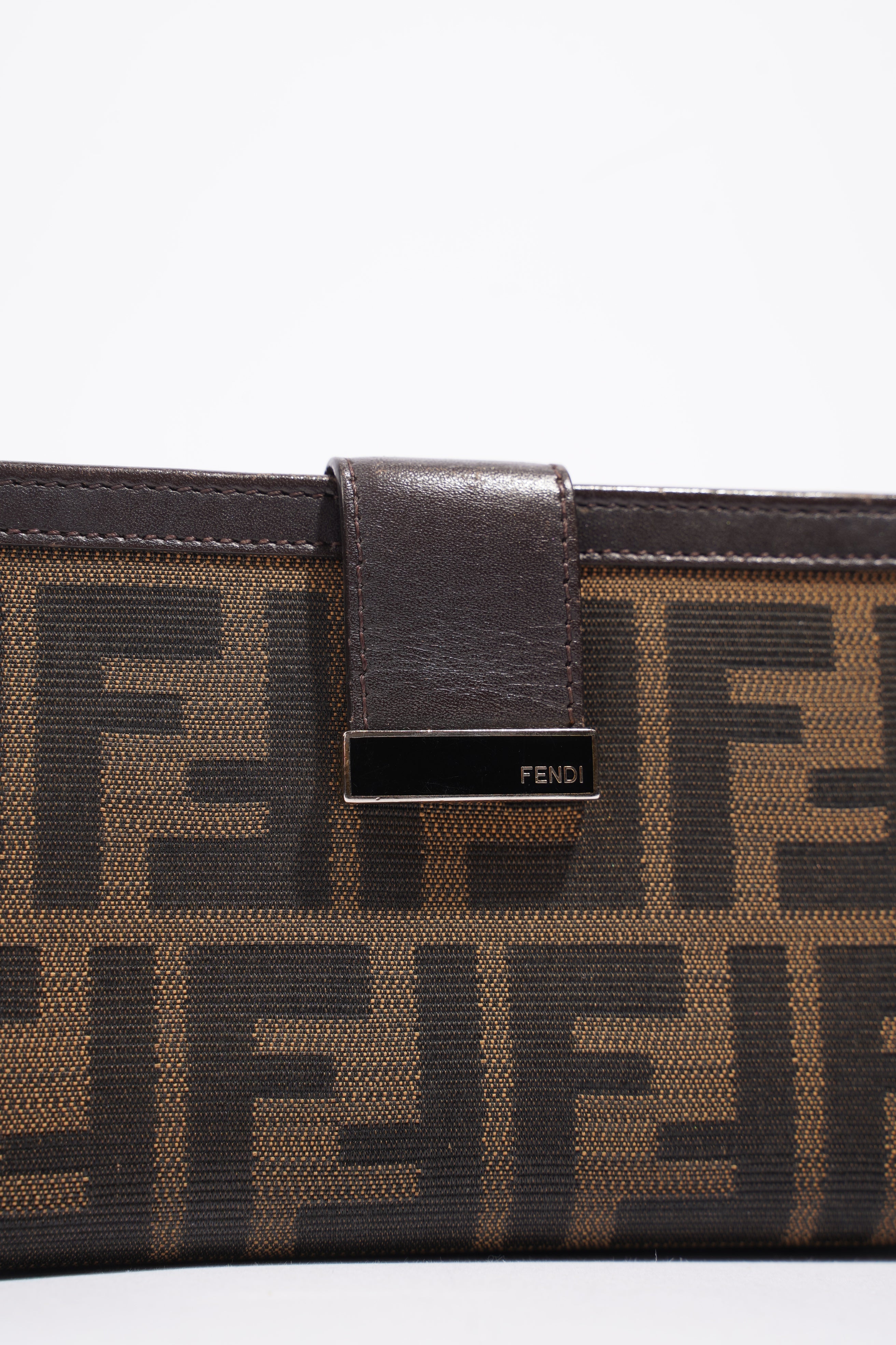 Fendi Long Wallet Brown Canvas