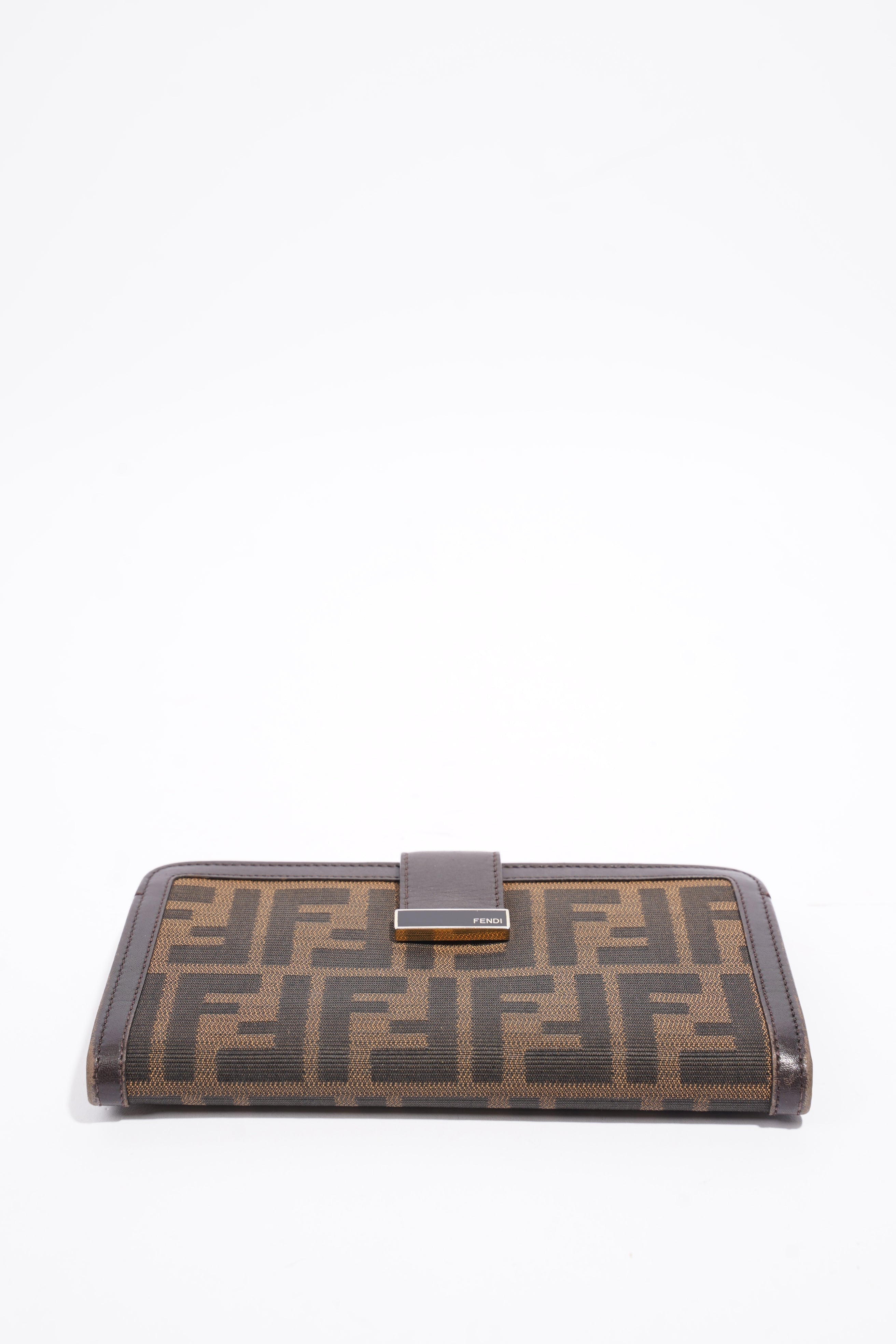 Fendi Long Wallet Brown Canvas