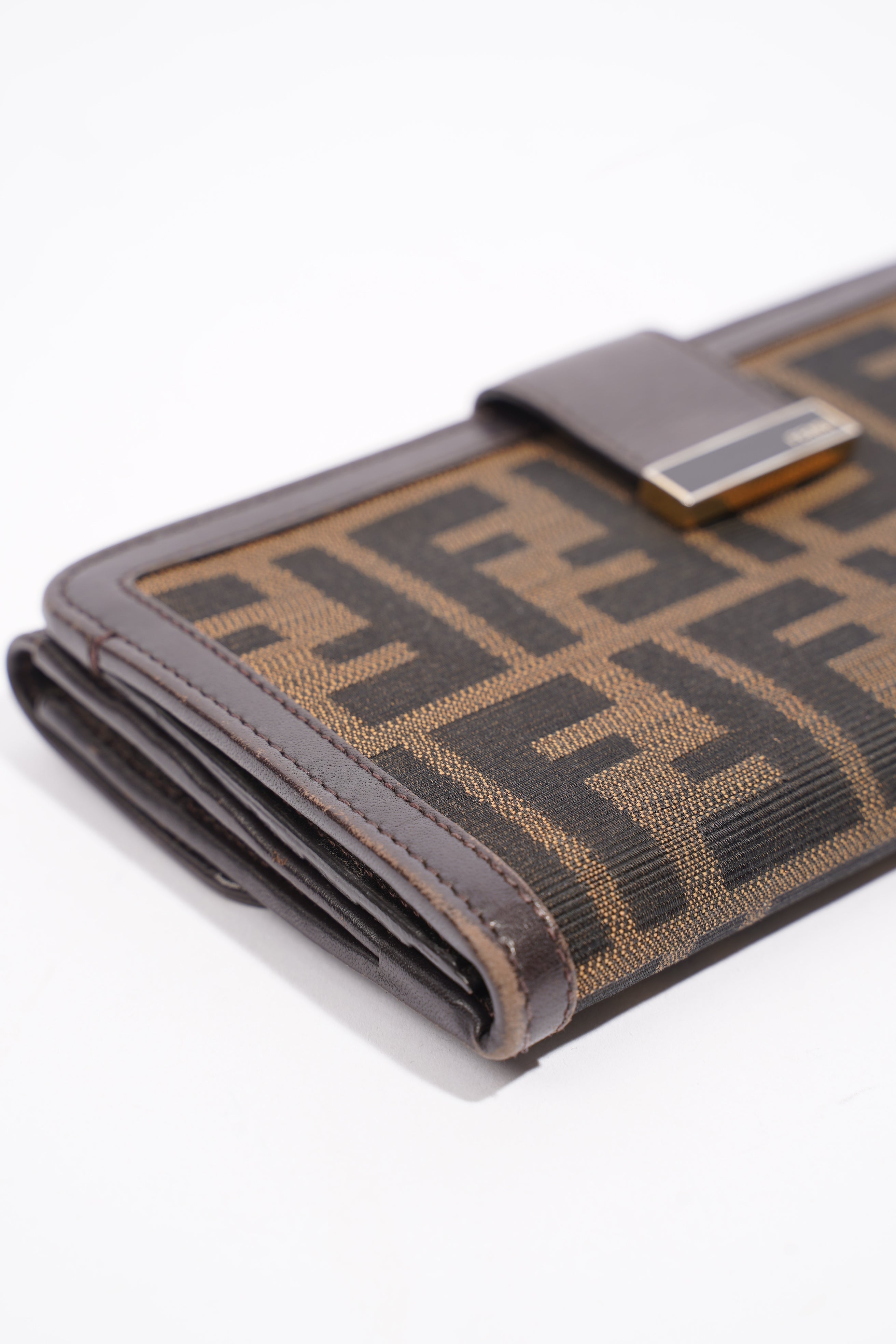 Fendi Long Wallet Brown Canvas