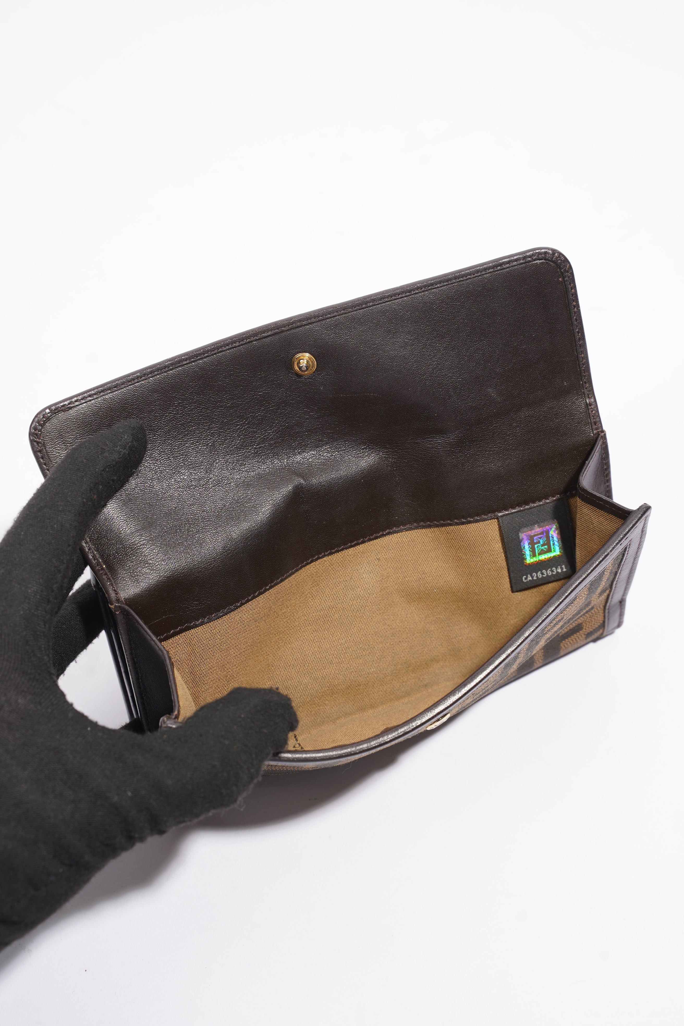 Fendi Long Wallet Brown Canvas