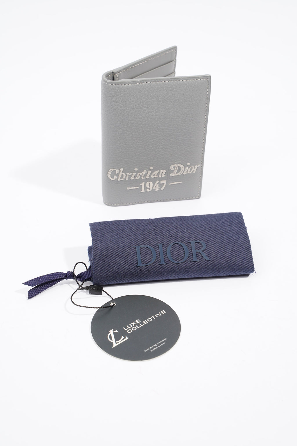 Christian Dior Pocket Organiser Grey Leather