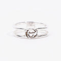 Gucci Interlocking G Thin Open Band Silver Silver Sterling 18
