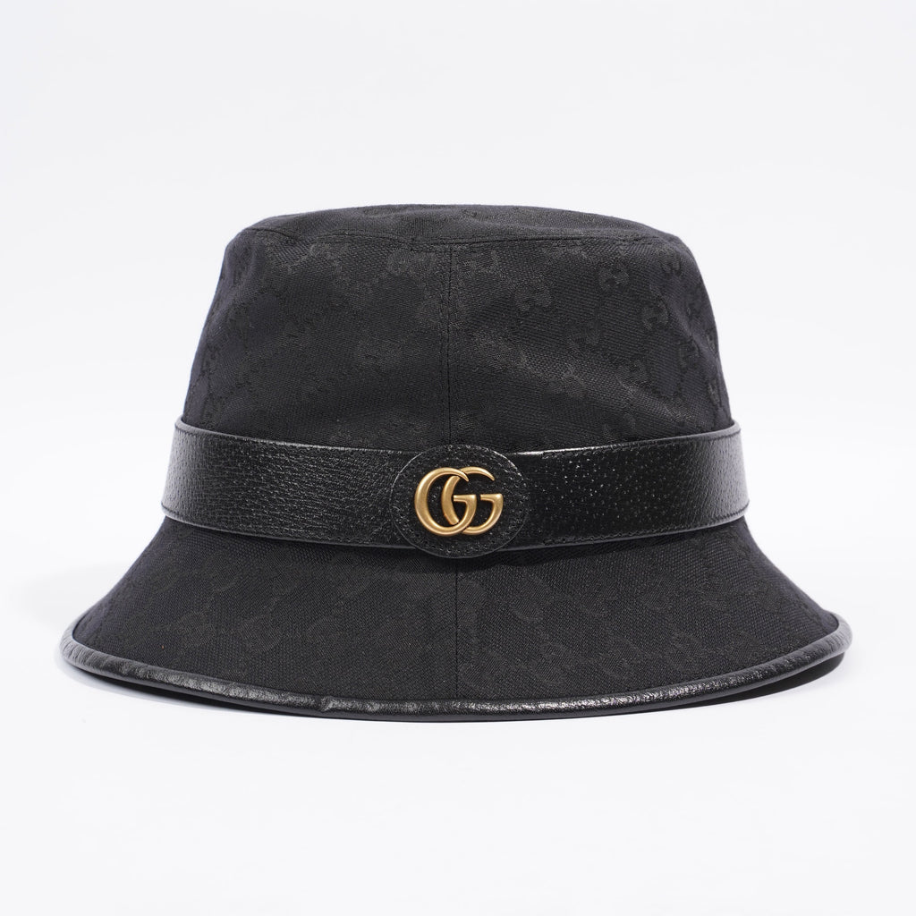 Gucci GG Bucket Hat Black GG Supreme Canvas XL (60cm)