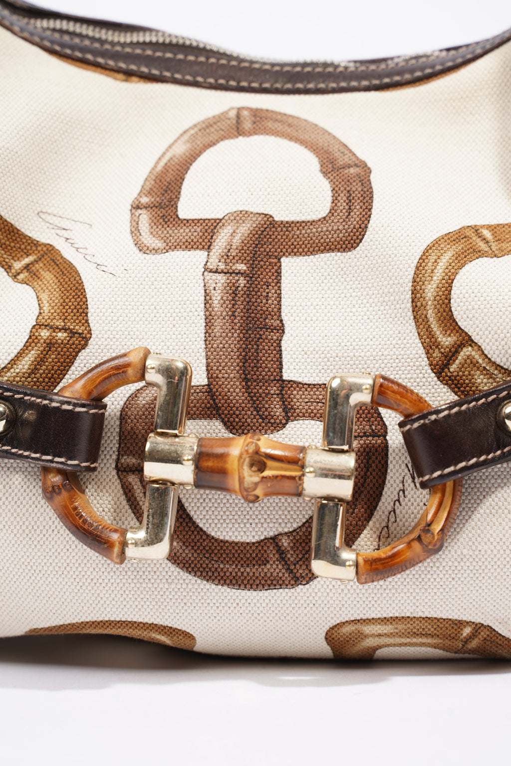 Gucci Horsebit Amalfi Cream / Brown Canvas
