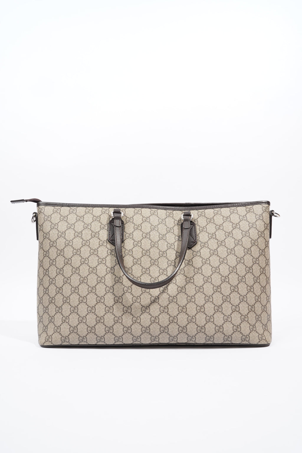Gucci GG Zip Tote Beige And Ebony GG Supreme Coated Canvas Medium