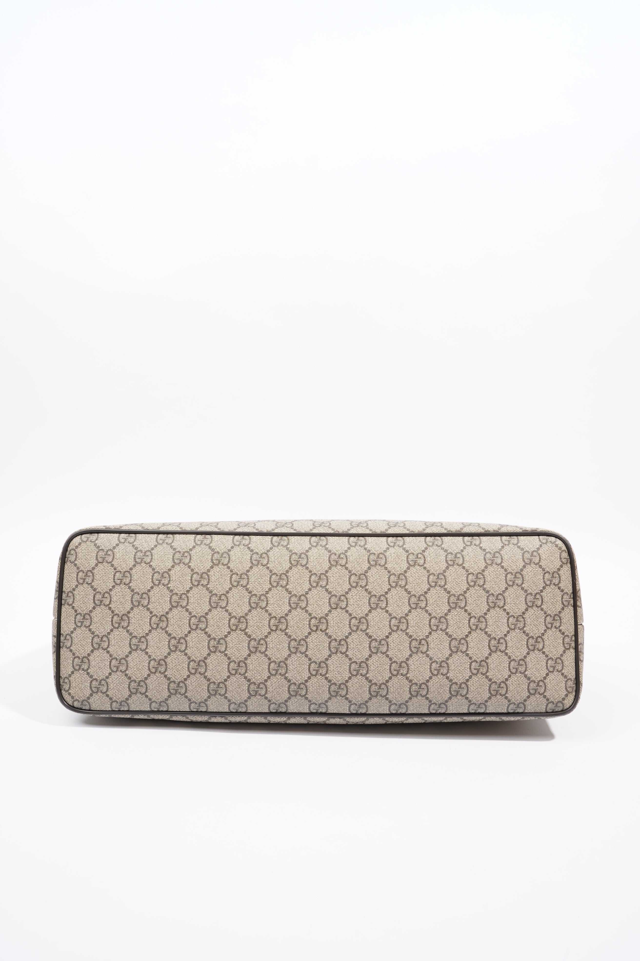 Gucci GG Zip Tote Beige And Ebony GG Supreme Coated Canvas Medium