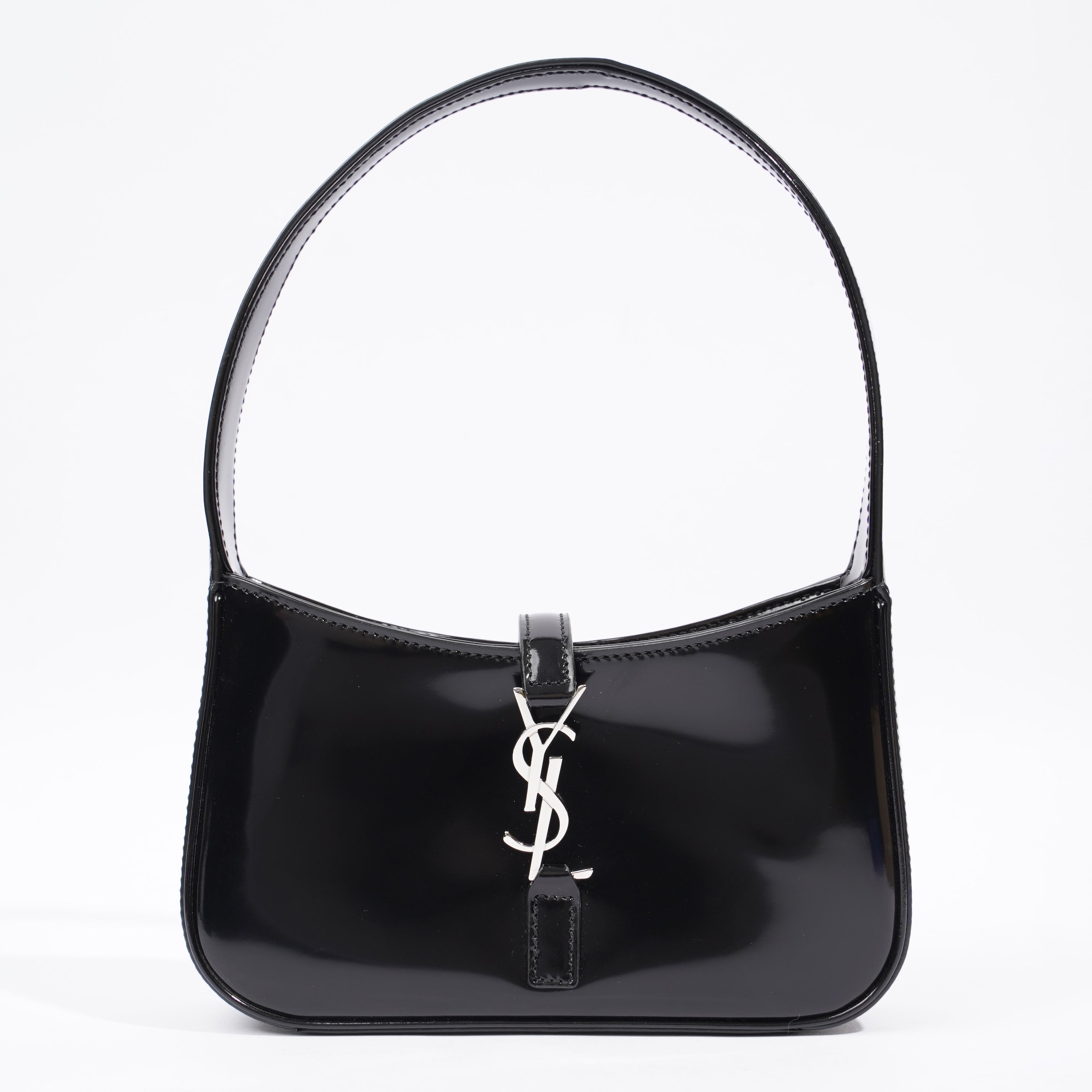 Saint Laurent Mini Le 5 A 7 Black Patent Leather