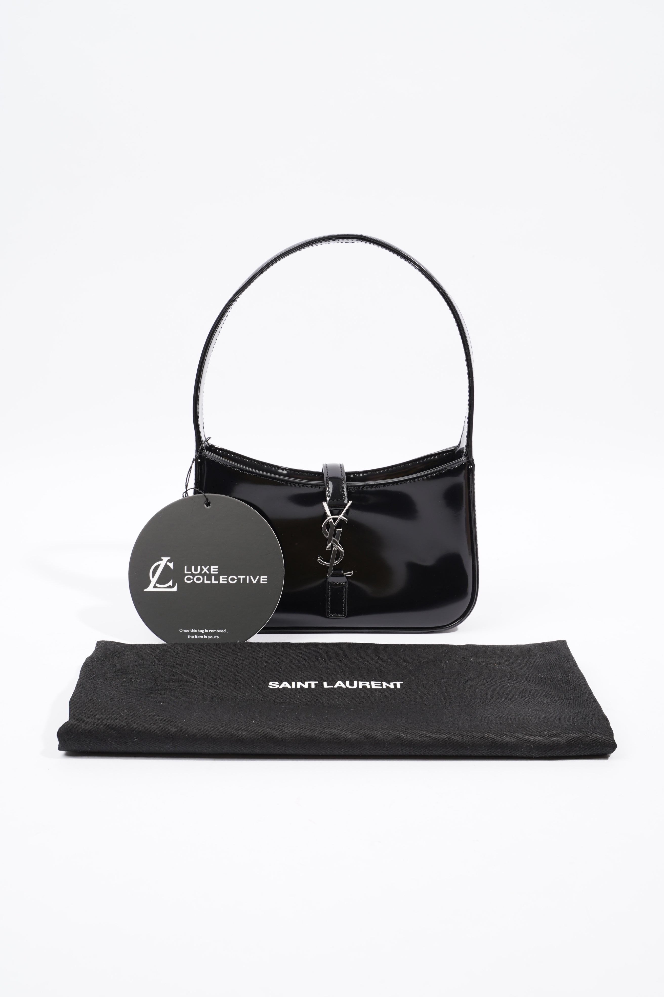 Saint Laurent Mini Le 5 A 7 Black Patent Leather