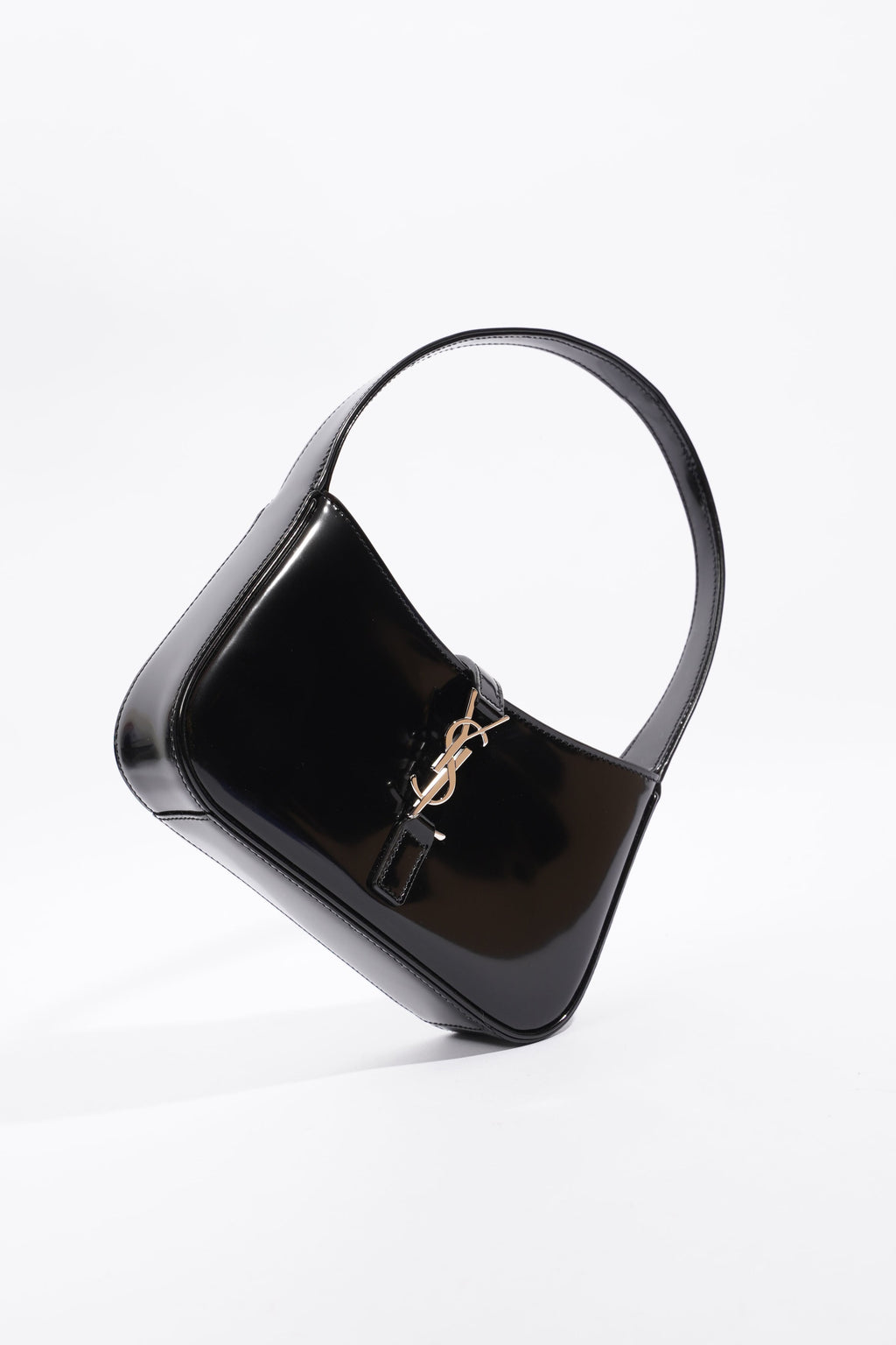 Saint Laurent Mini Le 5 A 7 Black Patent Leather