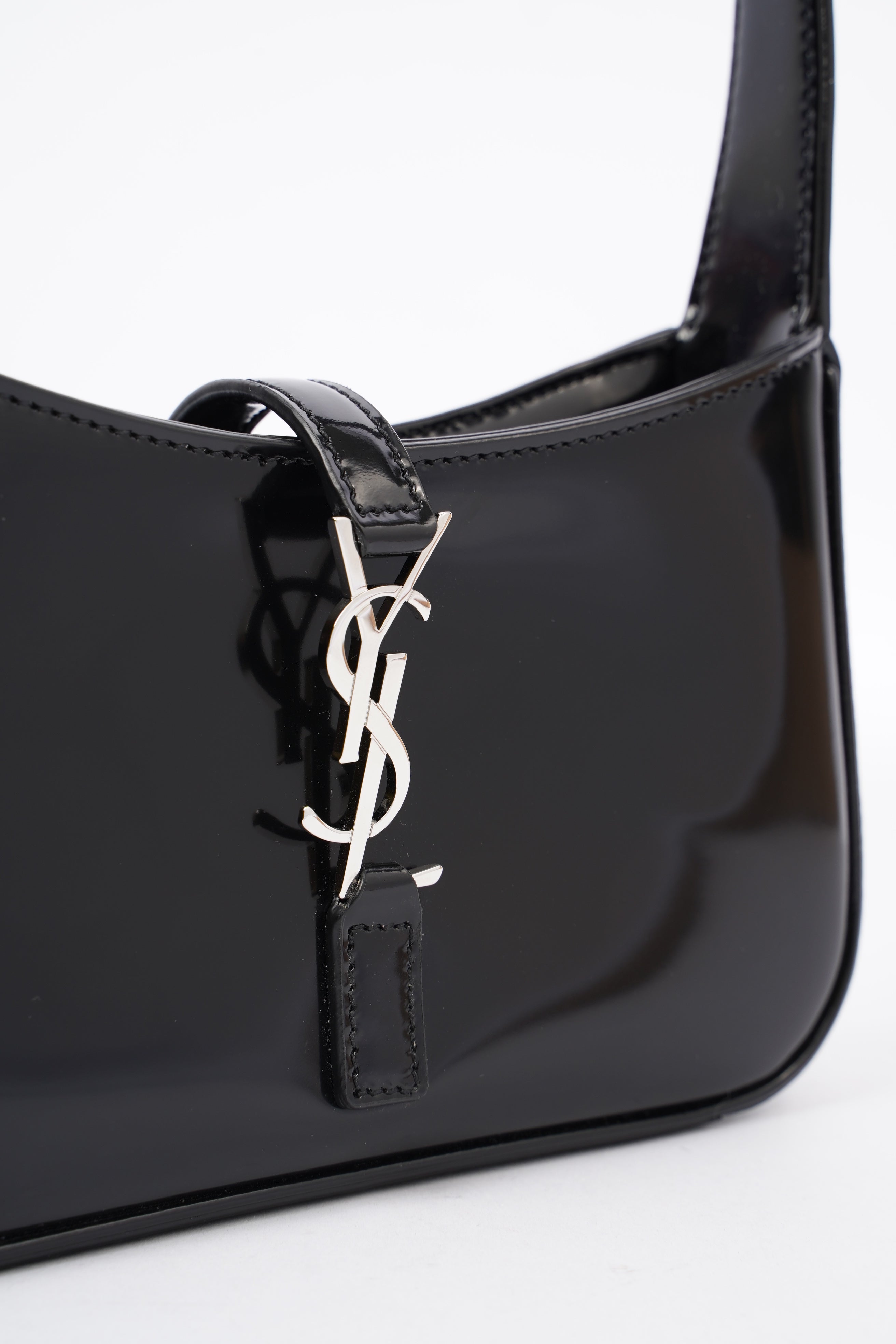 Saint Laurent Mini Le 5 A 7 Black Patent Leather
