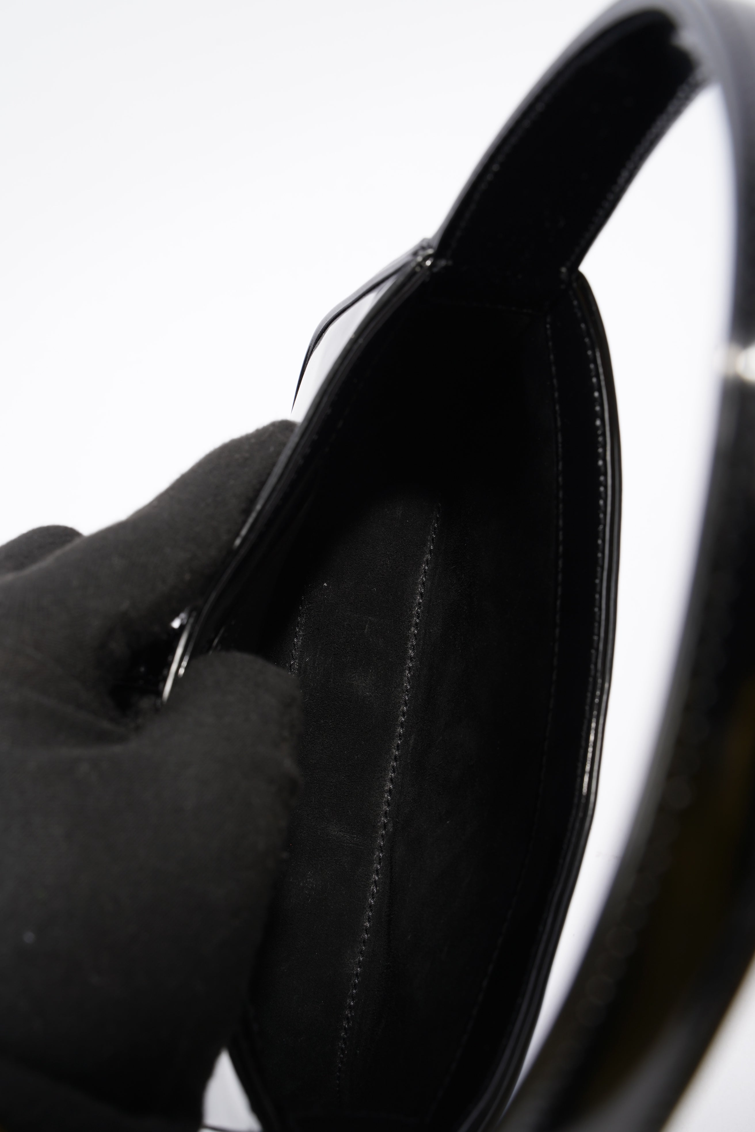 Saint Laurent Mini Le 5 A 7 Black Patent Leather