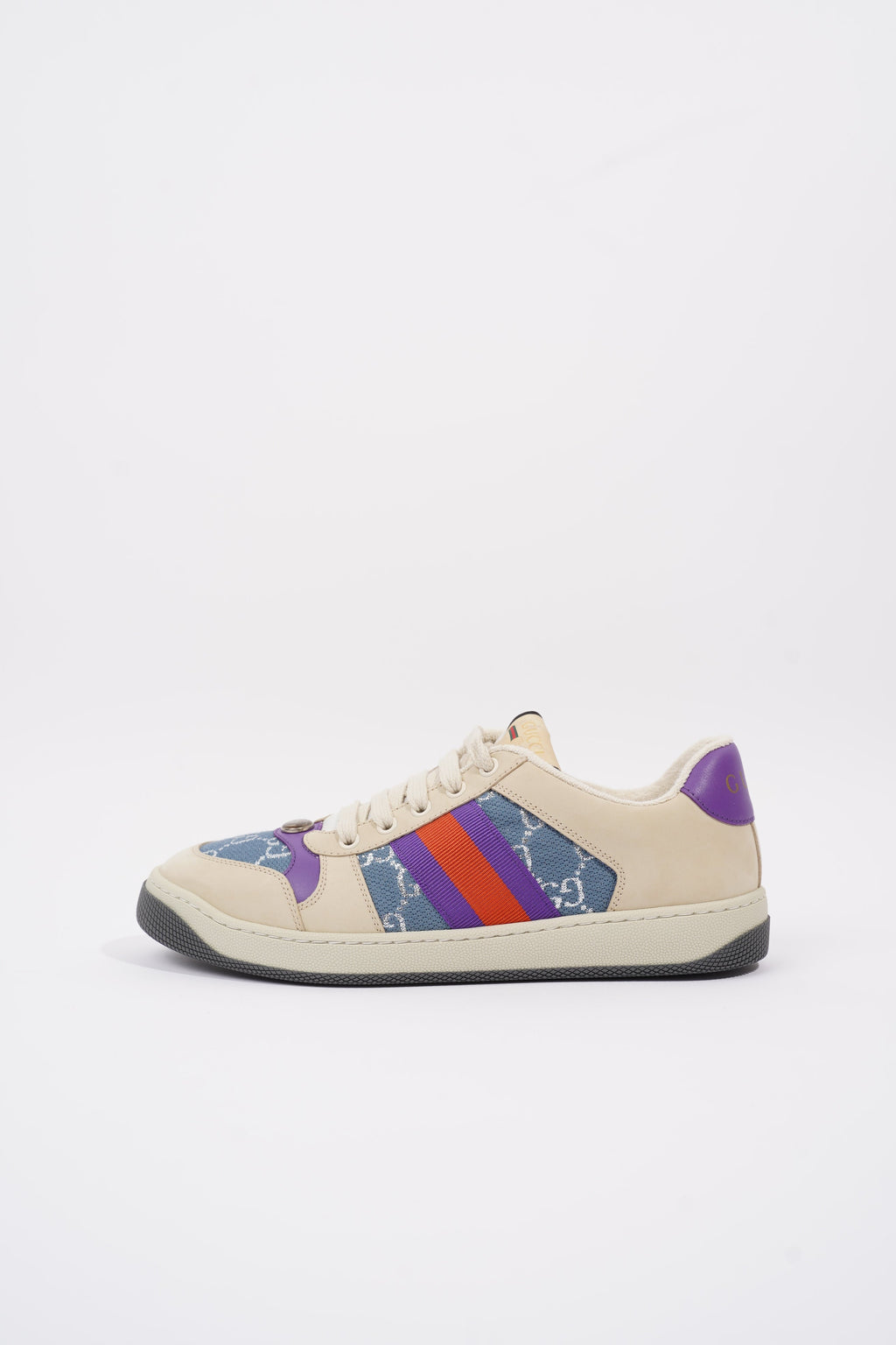 Gucci Screener Beige / Blue / Purple Mesh EU 39 UK 6