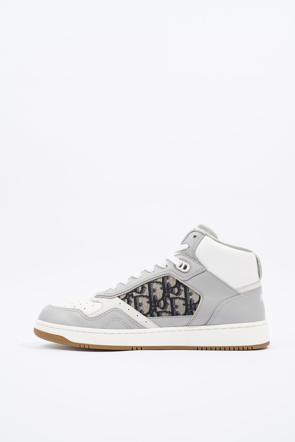 Christian Dior B27 White / Grey / Navy Oblique Leather EU 41 UK 7