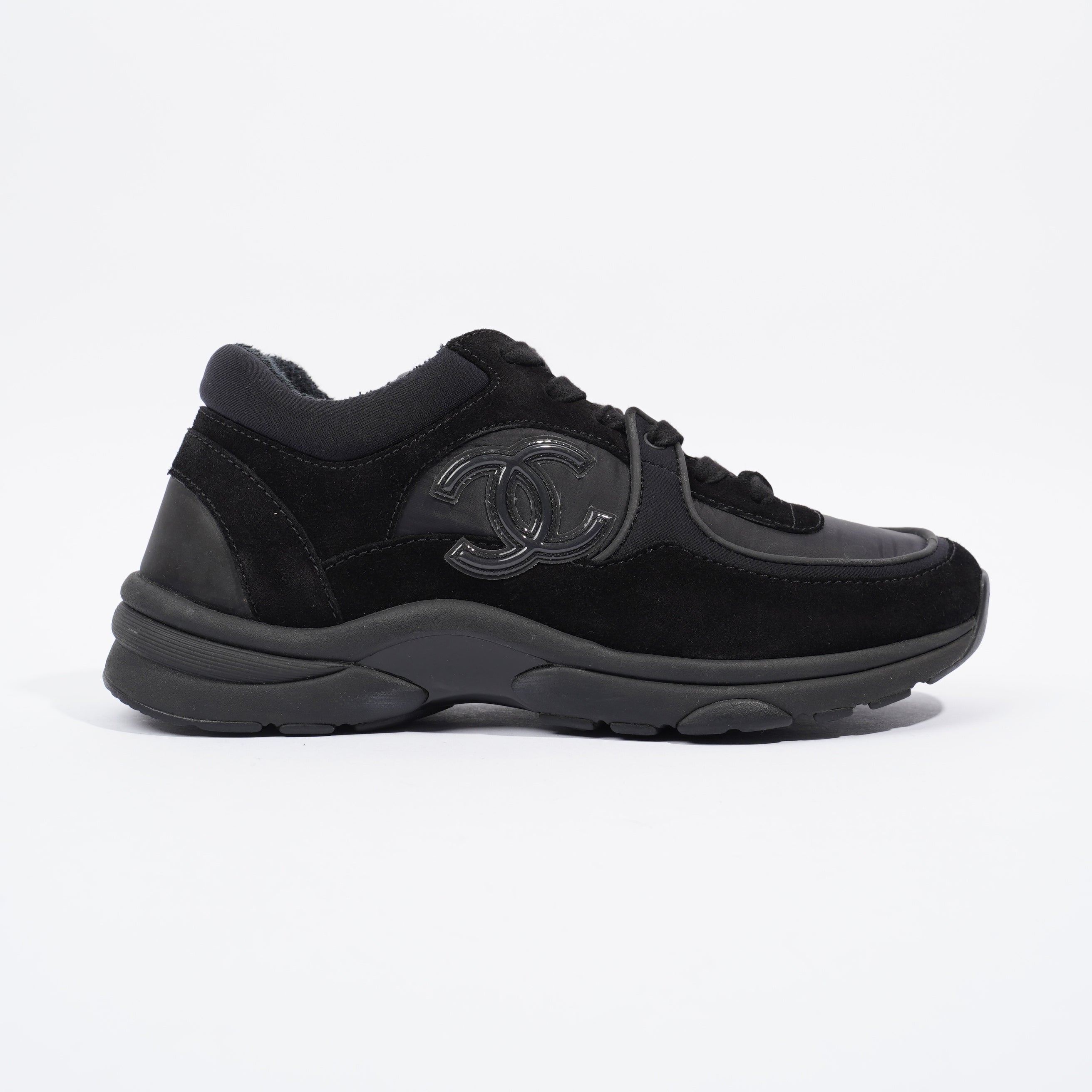 Chanel CC Logo Sneaker Black Re Nylon EU 38 UK 5