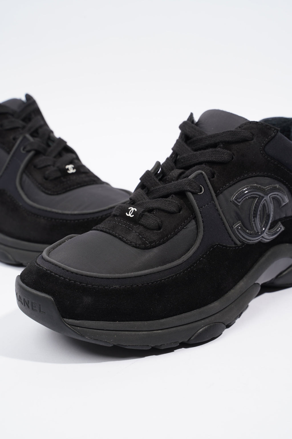 Chanel CC Logo Sneaker Black Re Nylon EU 38 UK 5