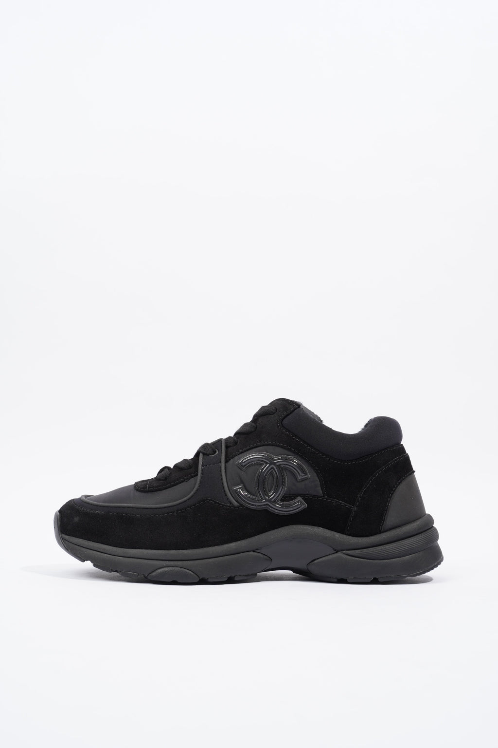 Chanel CC Logo Sneaker Black Re Nylon EU 38 UK 5
