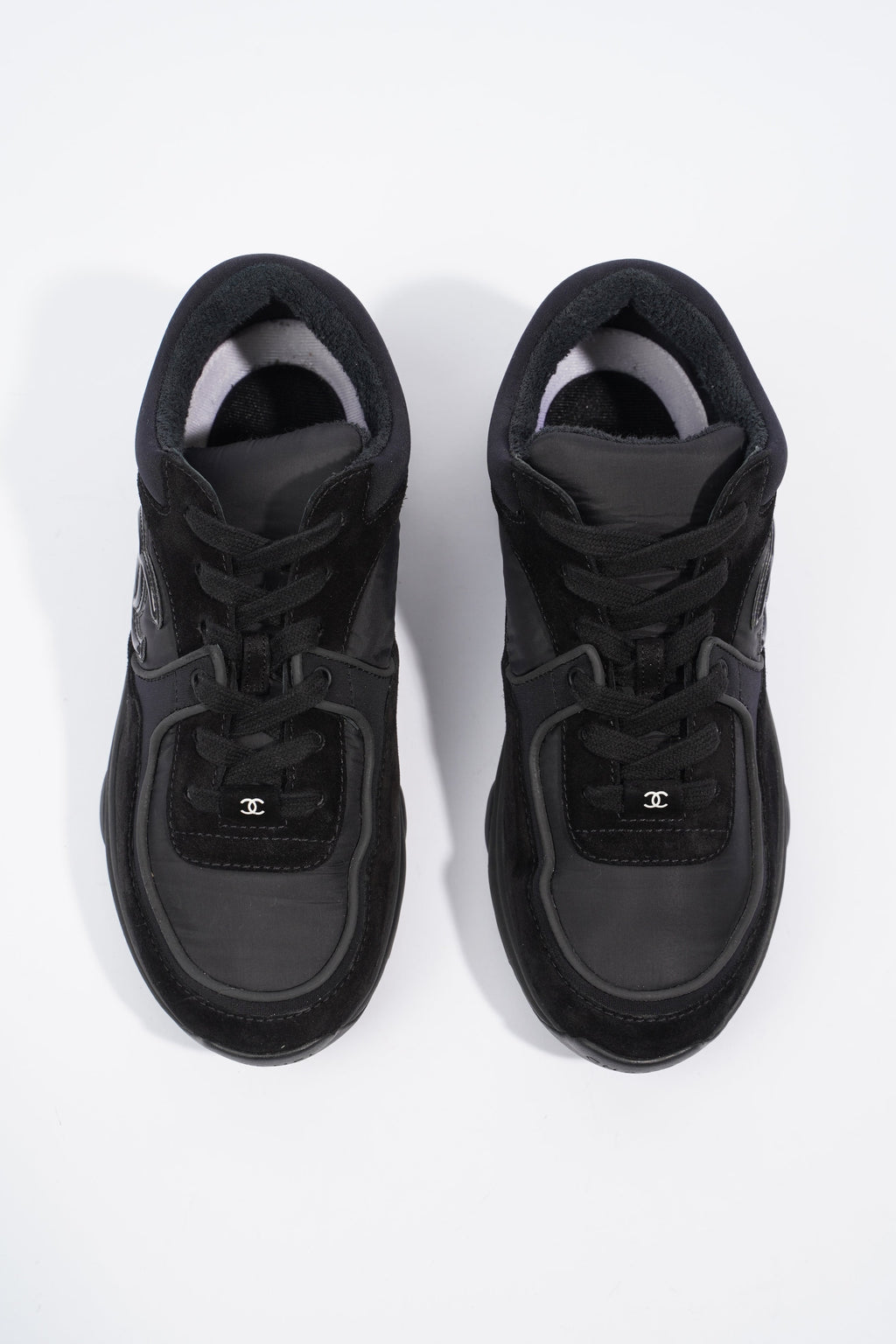 Chanel CC Logo Sneaker Black Re Nylon EU 38 UK 5