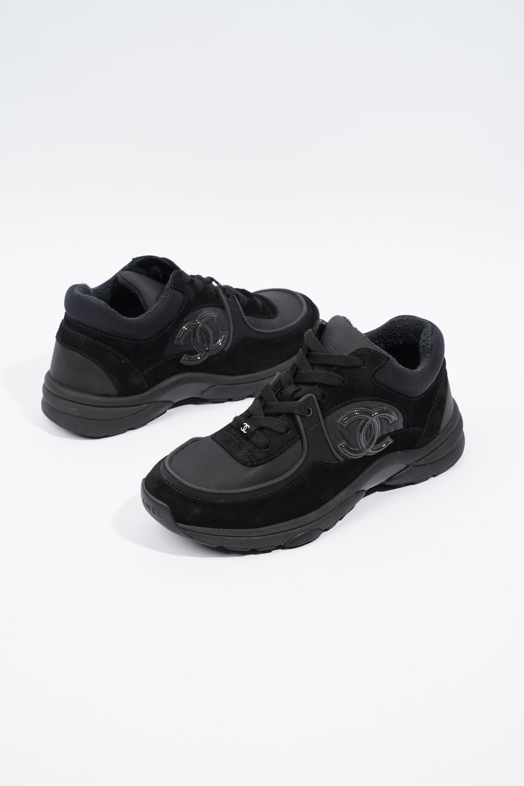 Chanel CC Logo Sneaker Black Re Nylon EU 38 UK 5