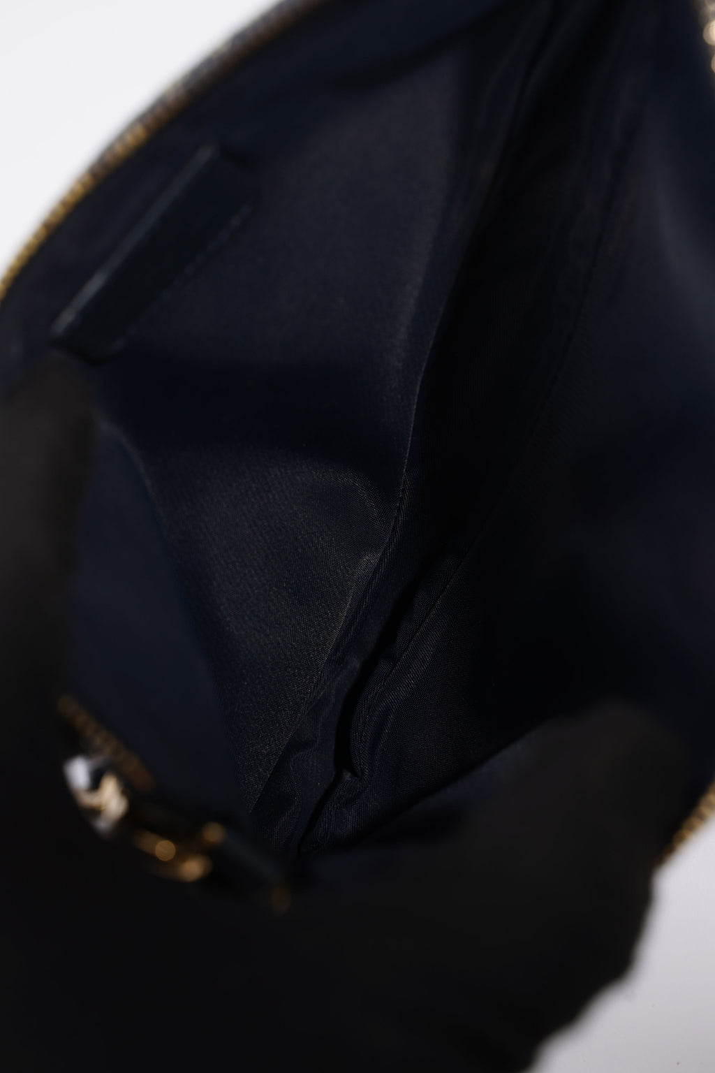 Christian Dior Mini Saddle Blue And Grey Oblique Canvas