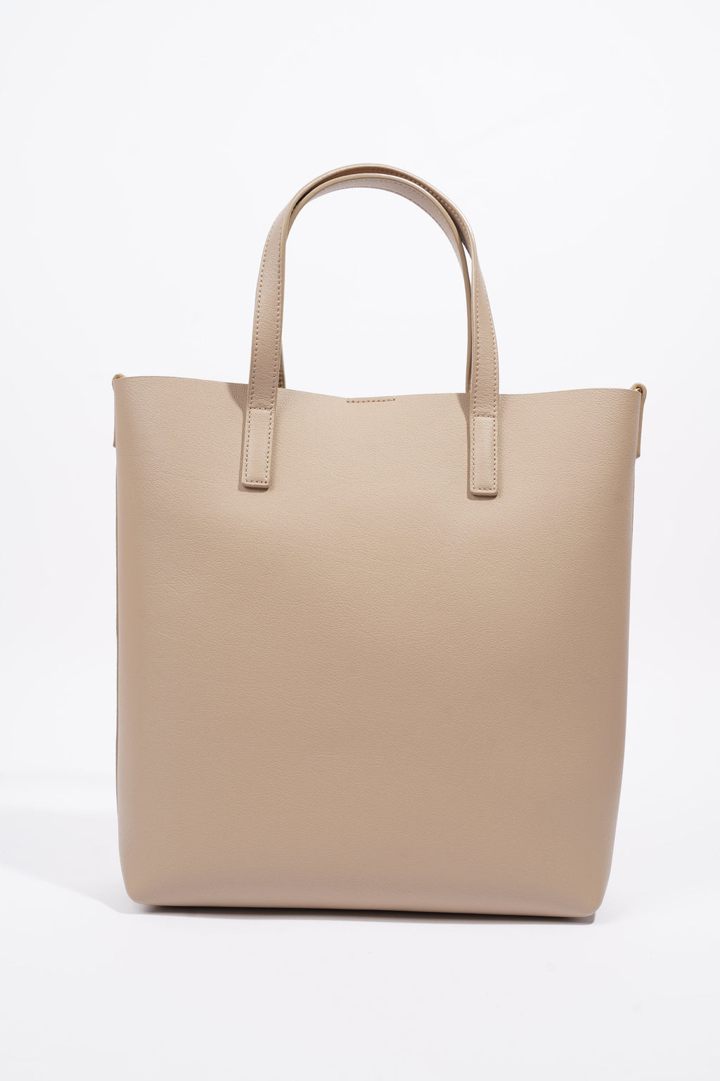 Saint Laurent Toy Shopping Tote Greyish Brown Calfskin Leather