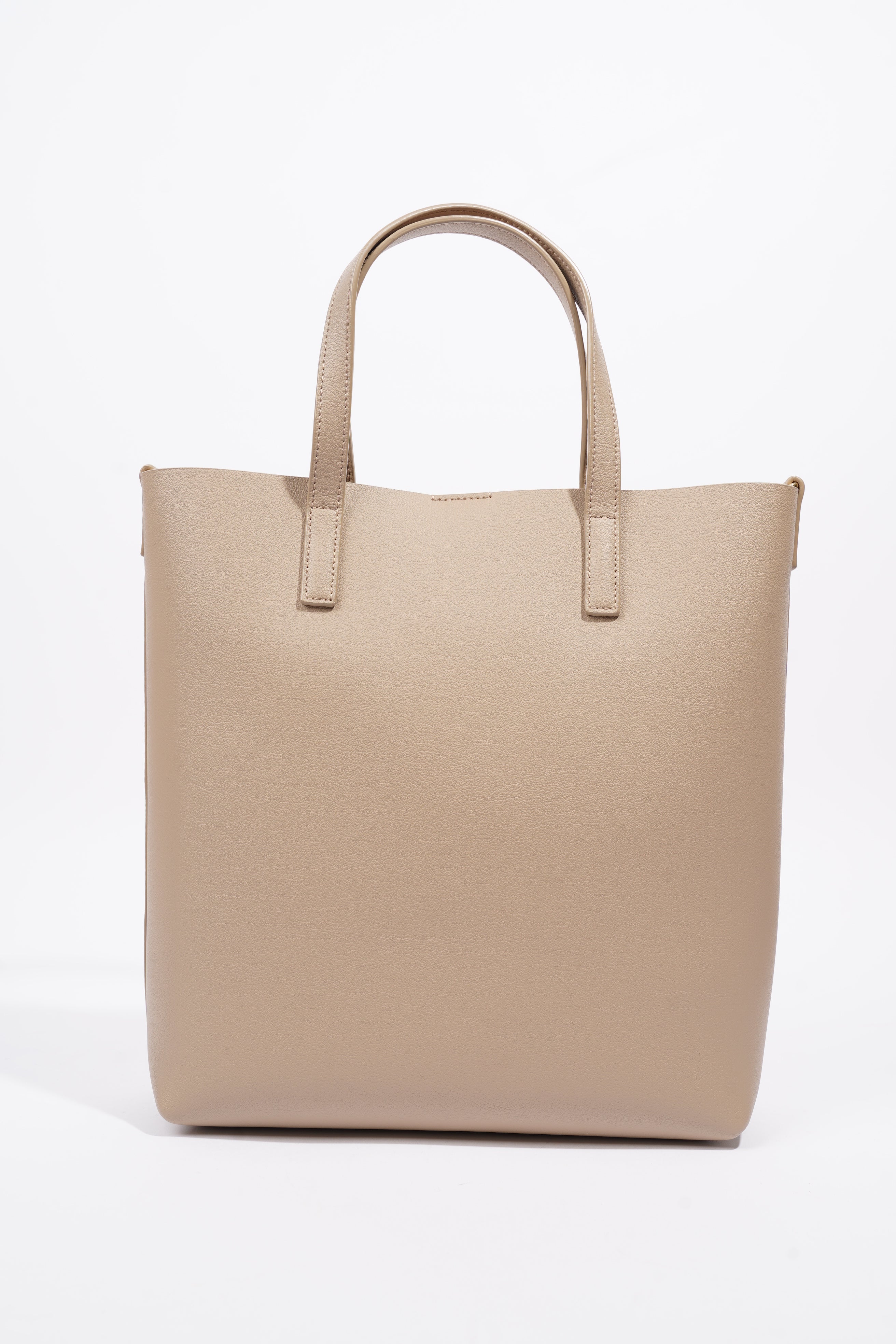 Saint Laurent Toy Shopping Tote Greyish Brown Calfskin Leather
