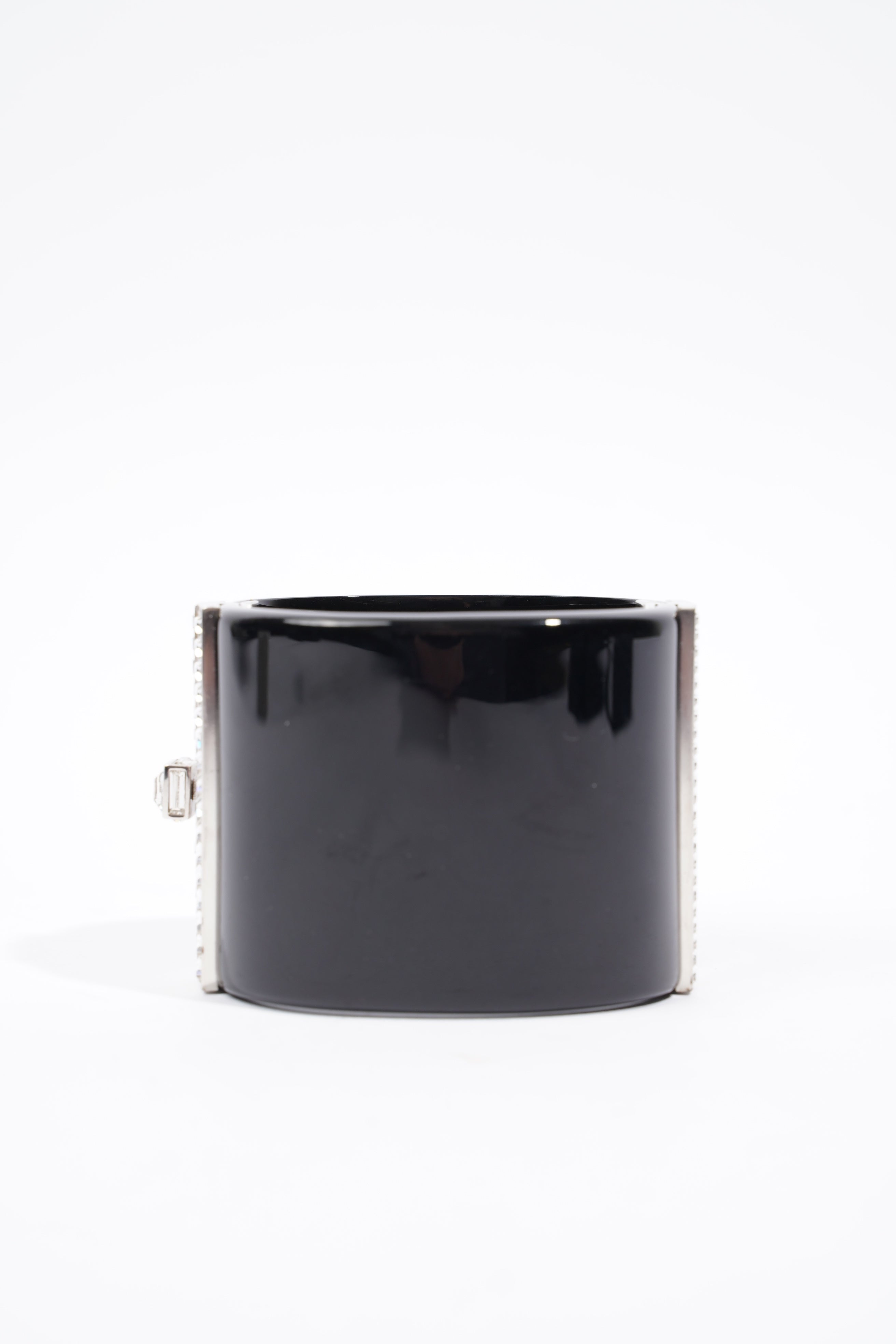 Chanel CC Logo Cuff Black / Diamond Resin 16.5cm