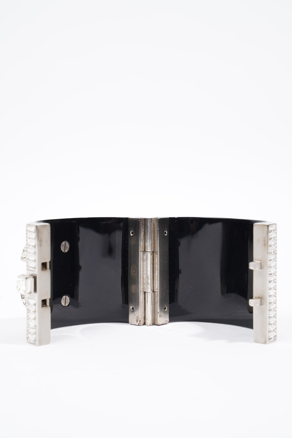 Chanel CC Logo Cuff Black / Diamond Resin 16.5cm