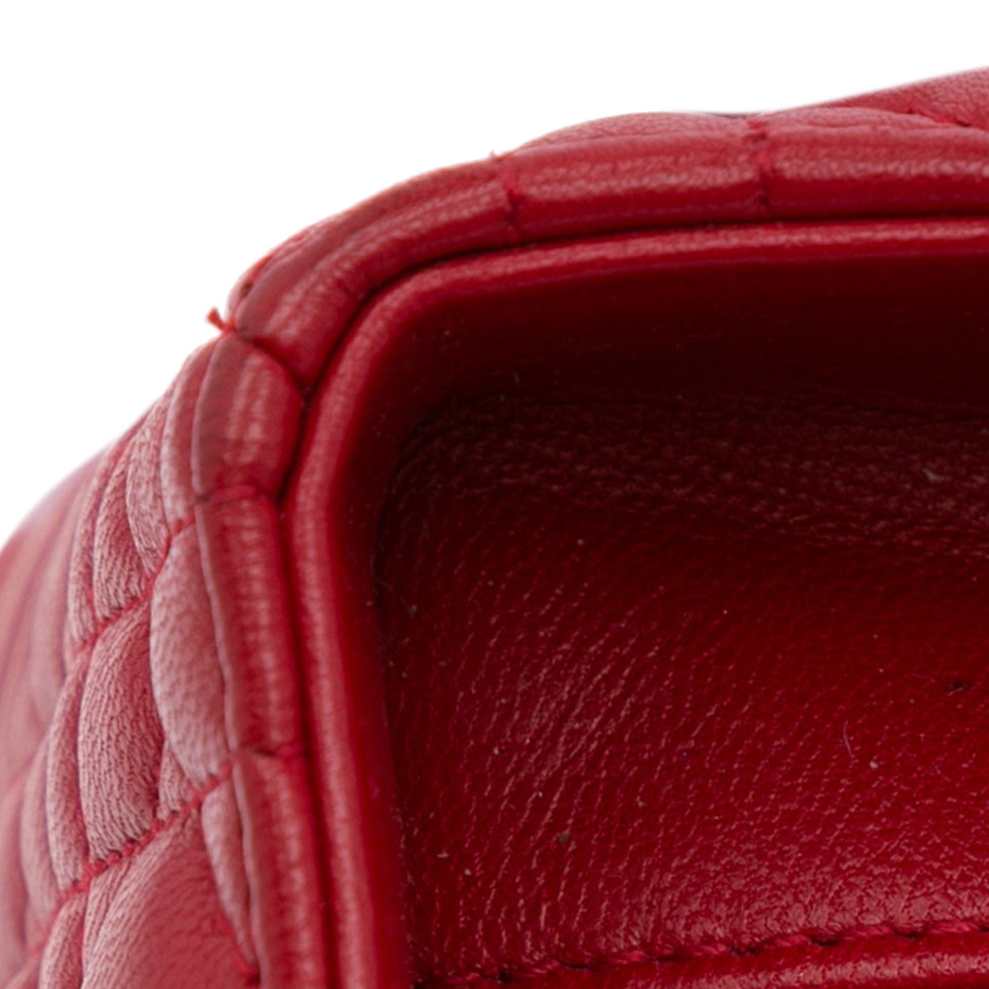 Dior Lady Dior Medium Red Cannage Quilted Leather