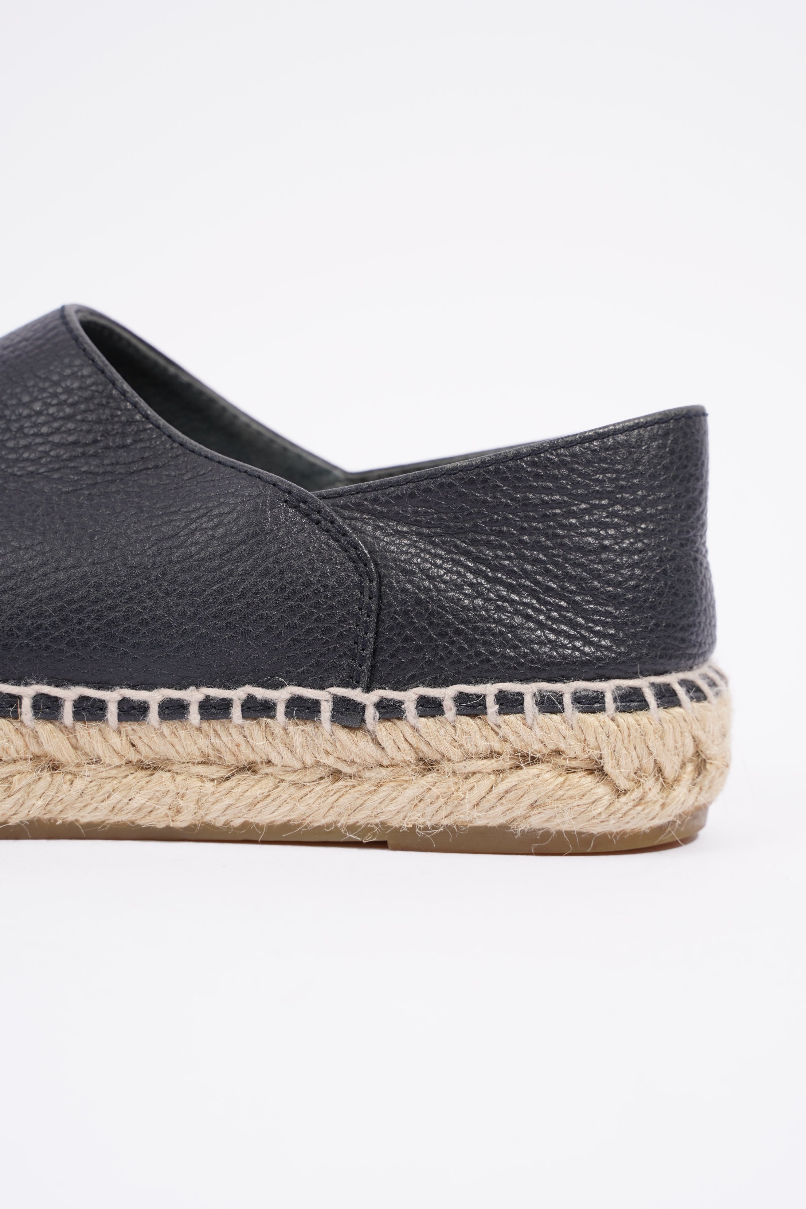 Chanel Espadrilles Black Leather EU 37 UK 4