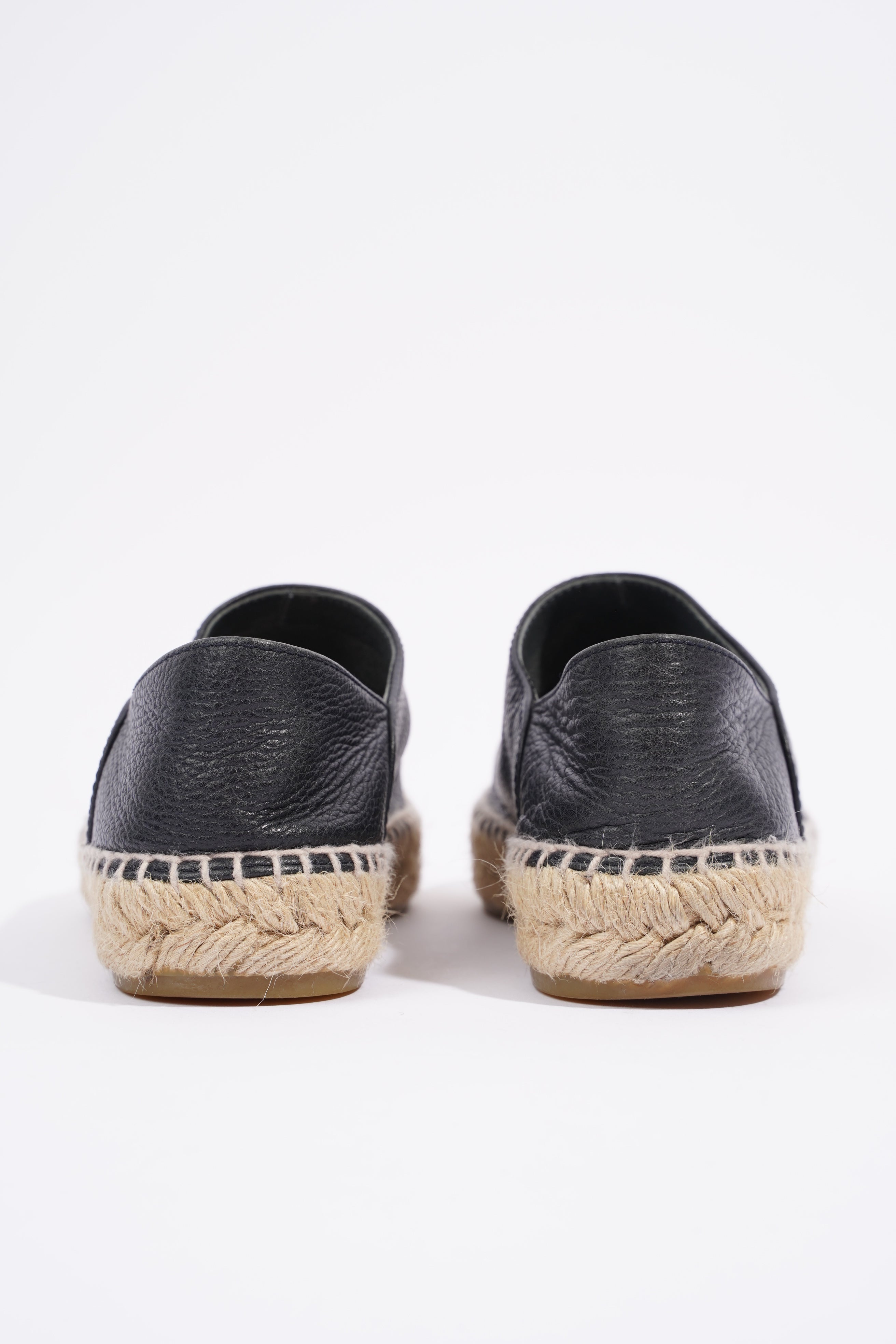 Chanel Espadrilles Black Leather EU 37 UK 4