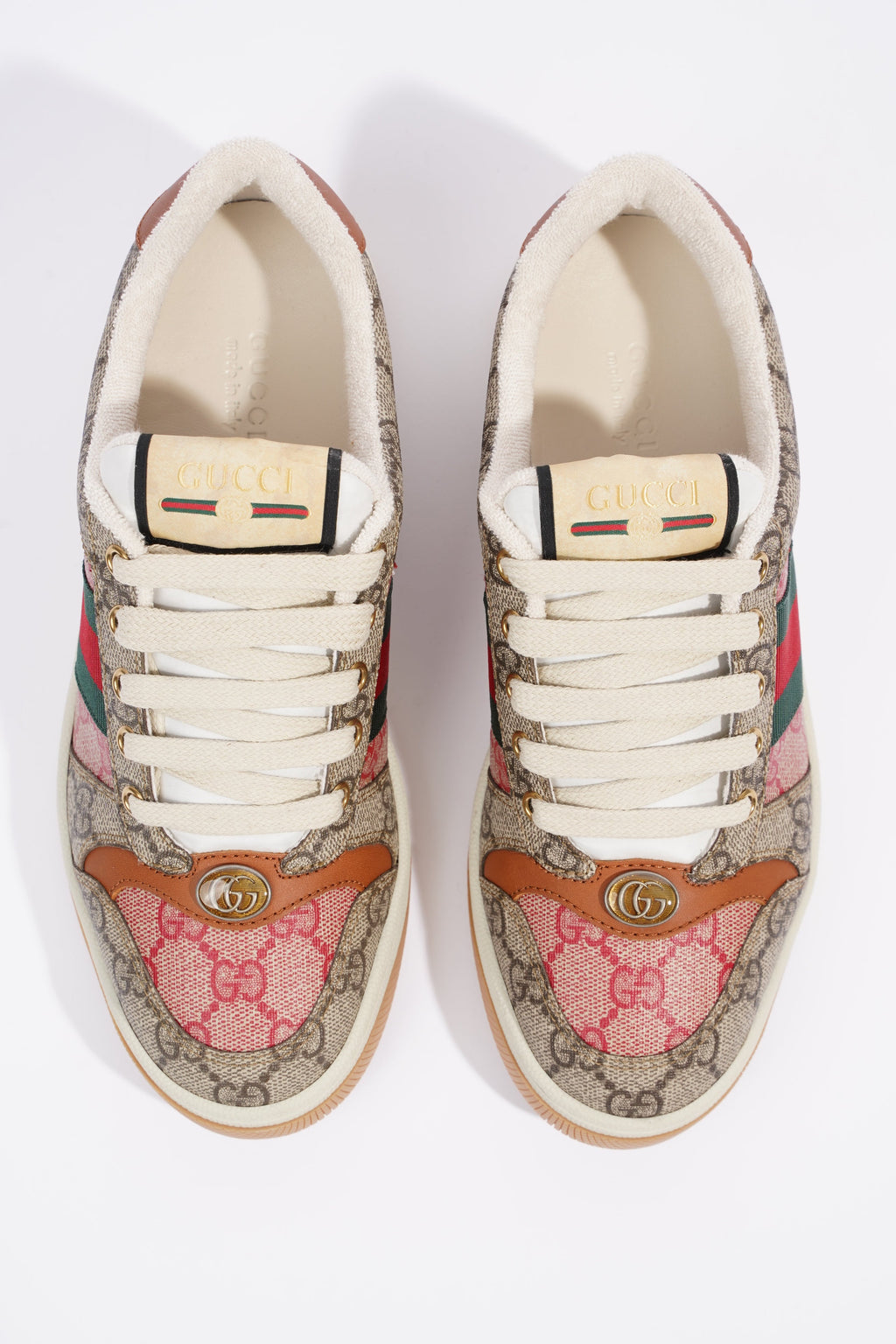 Gucci Screener Beige Monogram / Red Monogram / Brown Canvas EU 37 UK 4