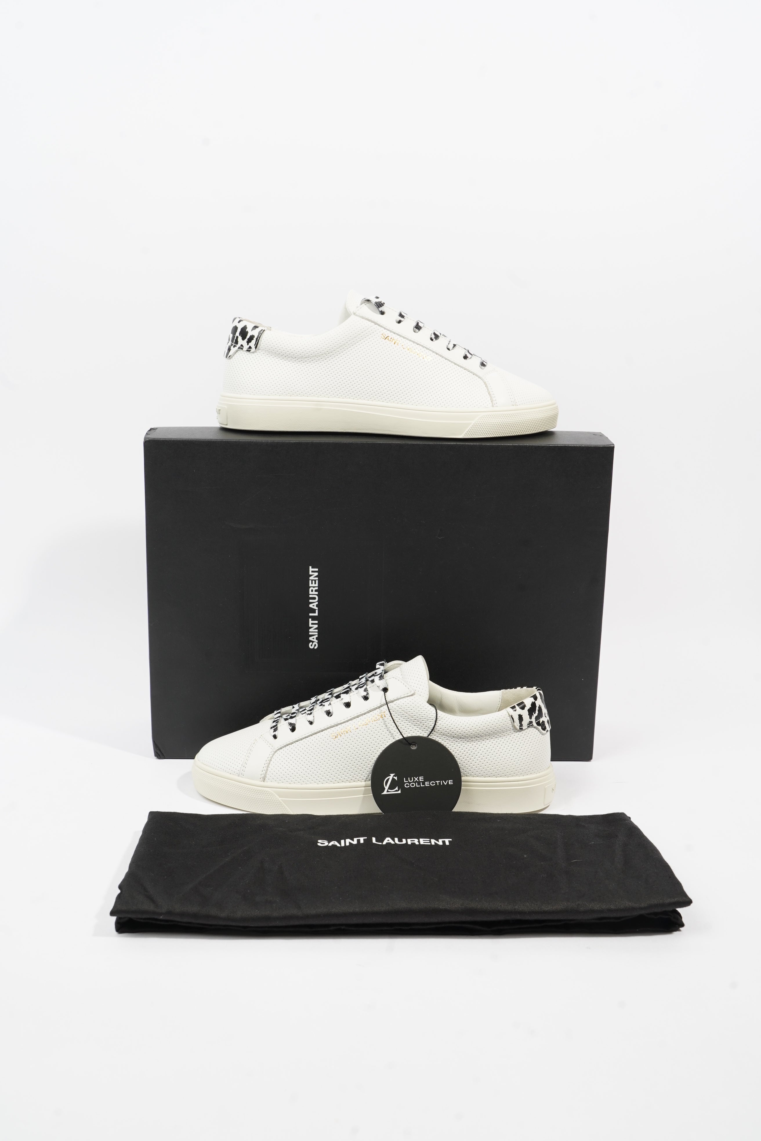 Saint Laurent Low Top Sneaker White Leather EU 36 UK 3