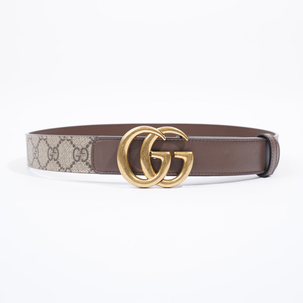 Gucci GG Marmont Reversible Belt GG Supreme / Brown Leather Leather 75cm 30"