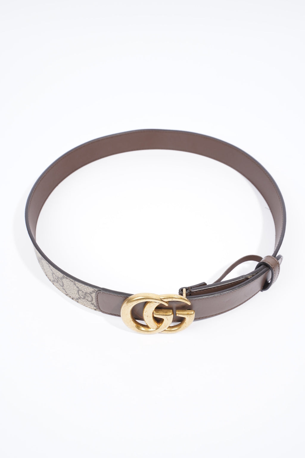 Gucci GG Marmont Reversible Belt GG Supreme / Brown Leather Leather 75cm 30"