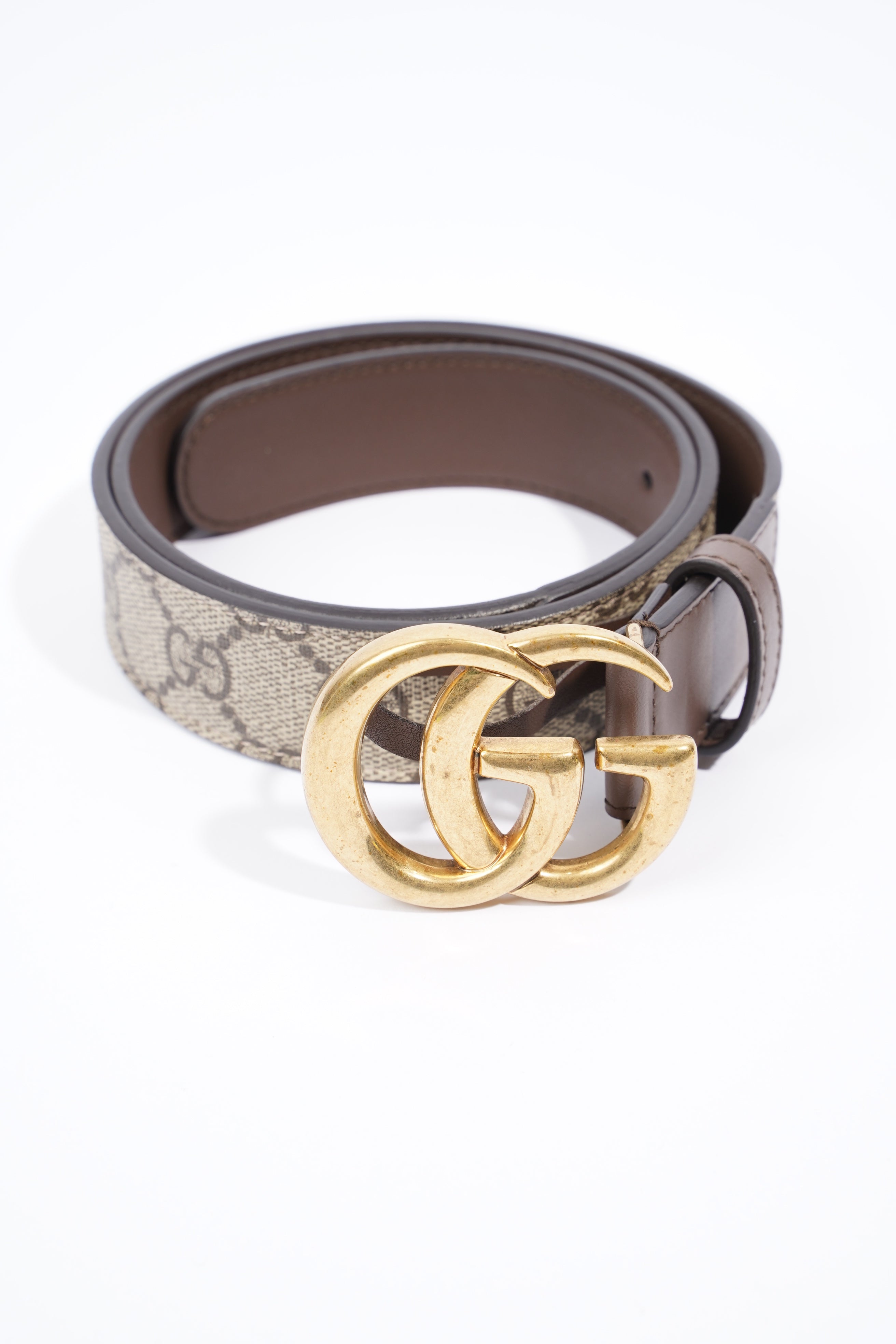 Gucci GG Marmont Reversible Belt GG Supreme / Brown Leather Leather 75cm 30"