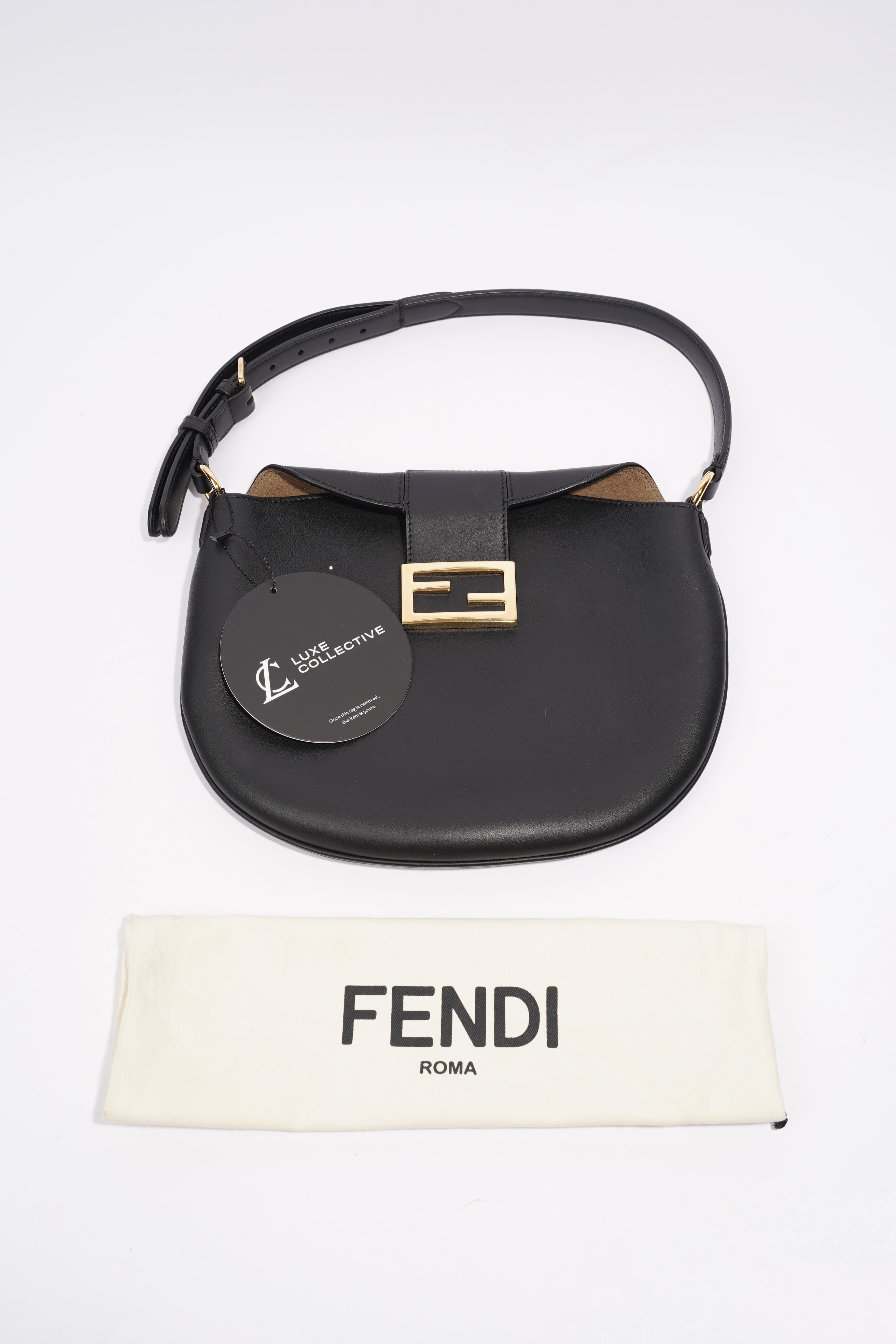 Fendi Croissant Bag Black / Brown Leather