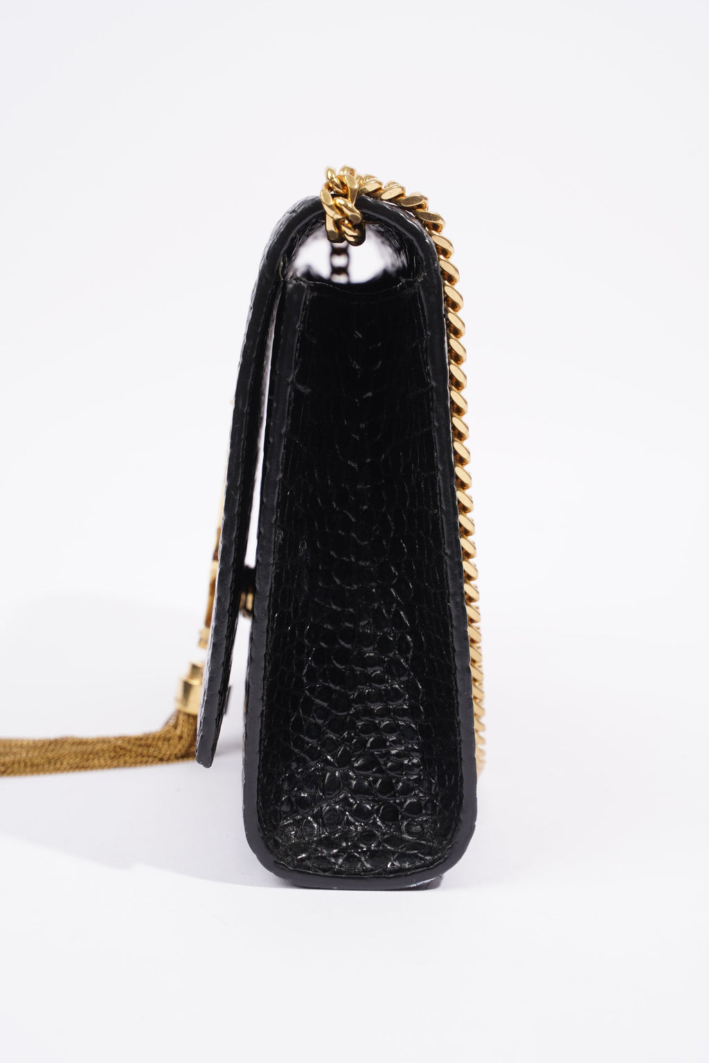 Saint Laurent Medium Kate Black Embossed Leather