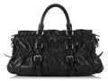 Prada Black Ruched Gaufre Bag