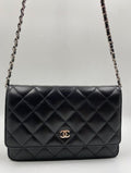 Chanel Classic Wallet on Chain - Black Lambskin Leather