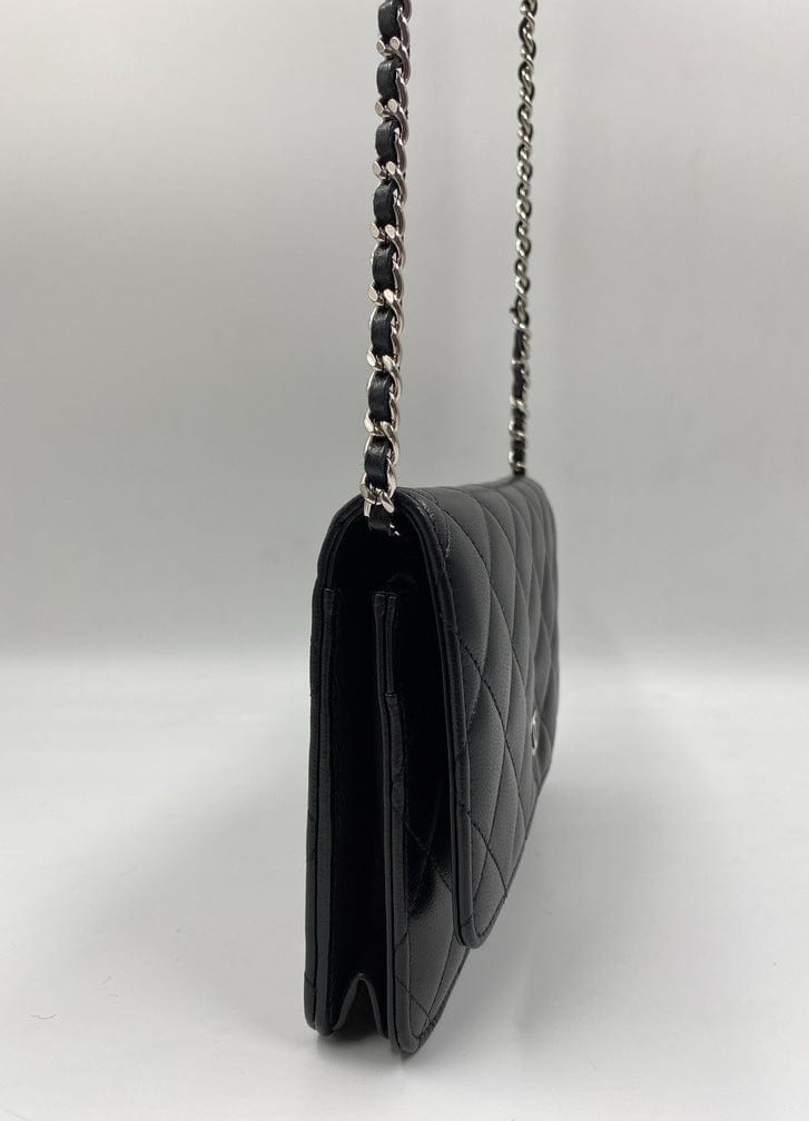 Chanel Classic Wallet on Chain - Black Lambskin Leather