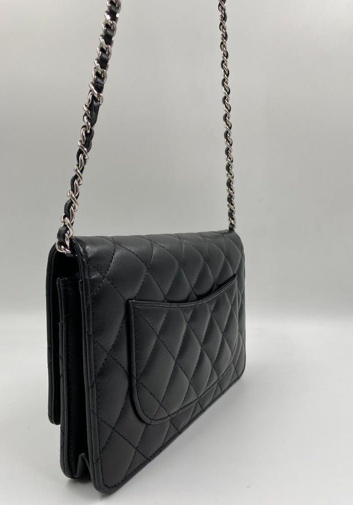 Chanel Classic Wallet on Chain - Black Lambskin Leather