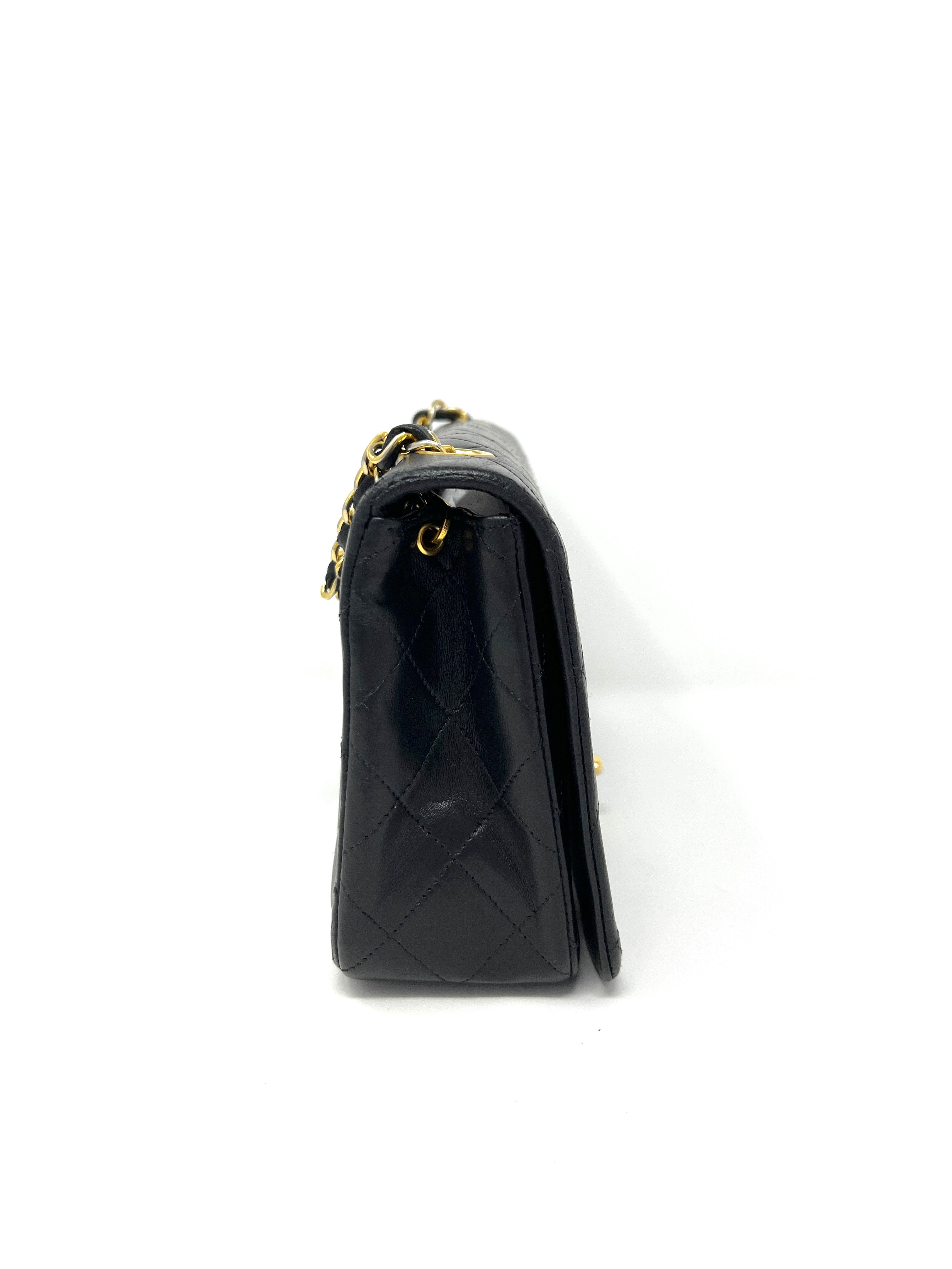Vintage 90's CHANEL Medium Black Flap Bag