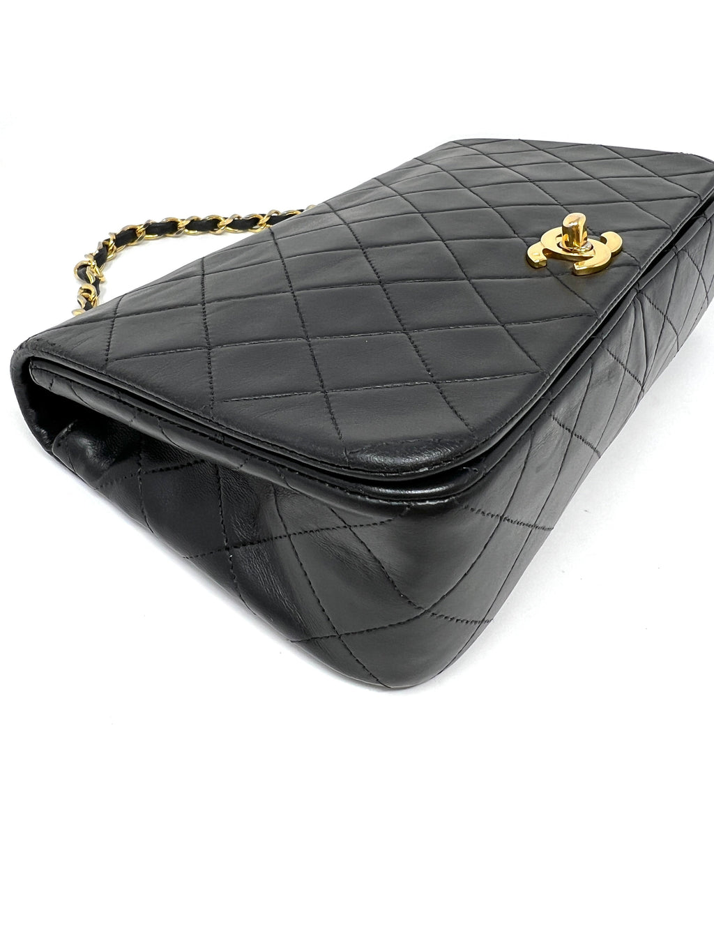 Vintage 90's CHANEL Medium Black Flap Bag