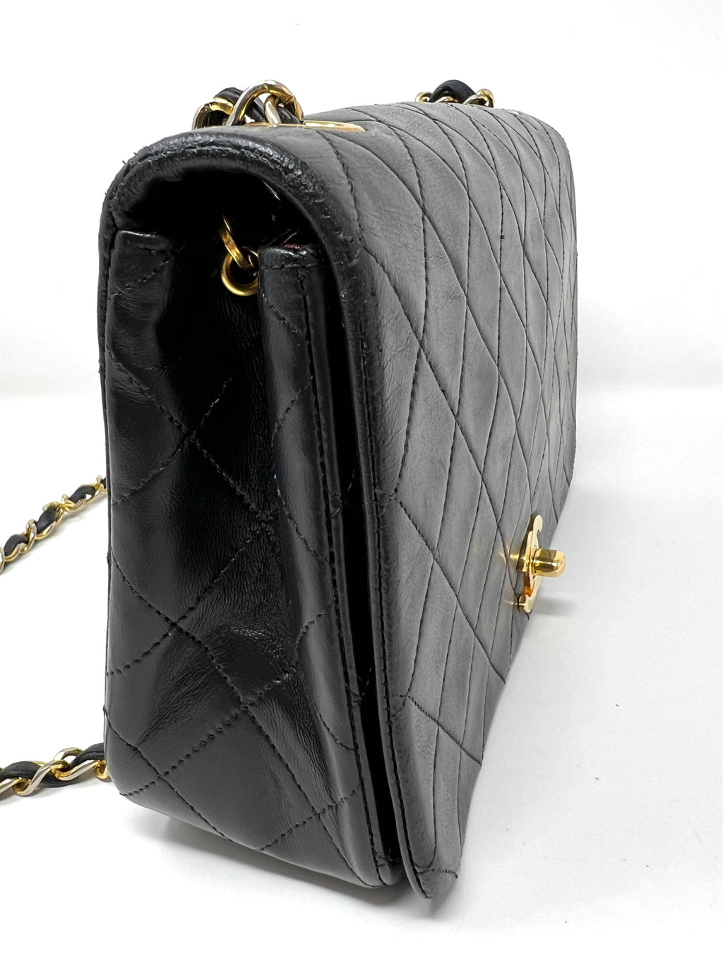 Vintage 90's CHANEL Medium Black Flap Bag