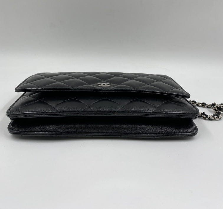 Chanel Classic Wallet on Chain - Black Lambskin Leather